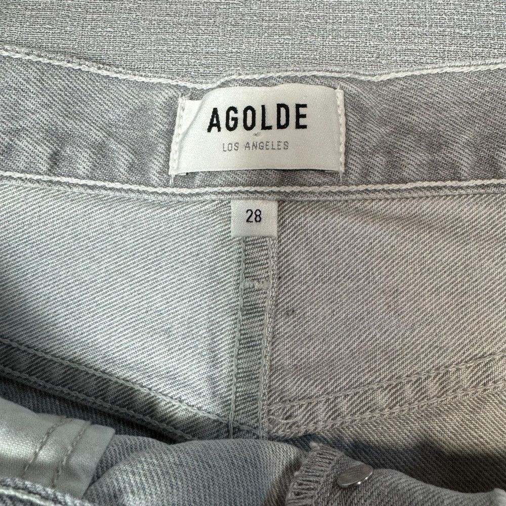 Agolde AGOLDE 90s High Rise Pinch Waist Straight Leg Grey Jeans Si Size 28" / US 6 / IT 42 - 6 Thumbnail