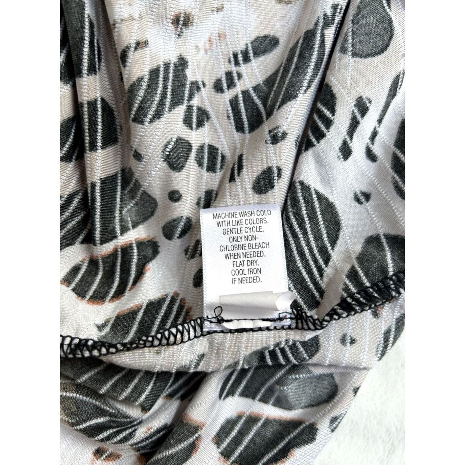 Vintage Dana Buchman Womens Mixed Animal Print 3/4 Sleeve Top XL Black Brown Stretch Size XL / US 12-14 / IT 48-50 - 6 Thumbnail