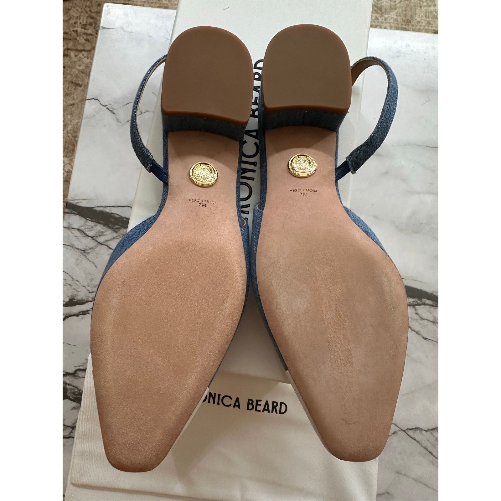 Veronica Beard NEW Veronica Beard Cecile Denim Cap-Toe Slingback size 7 Size US 7 / IT 37 - 5 Thumbnail