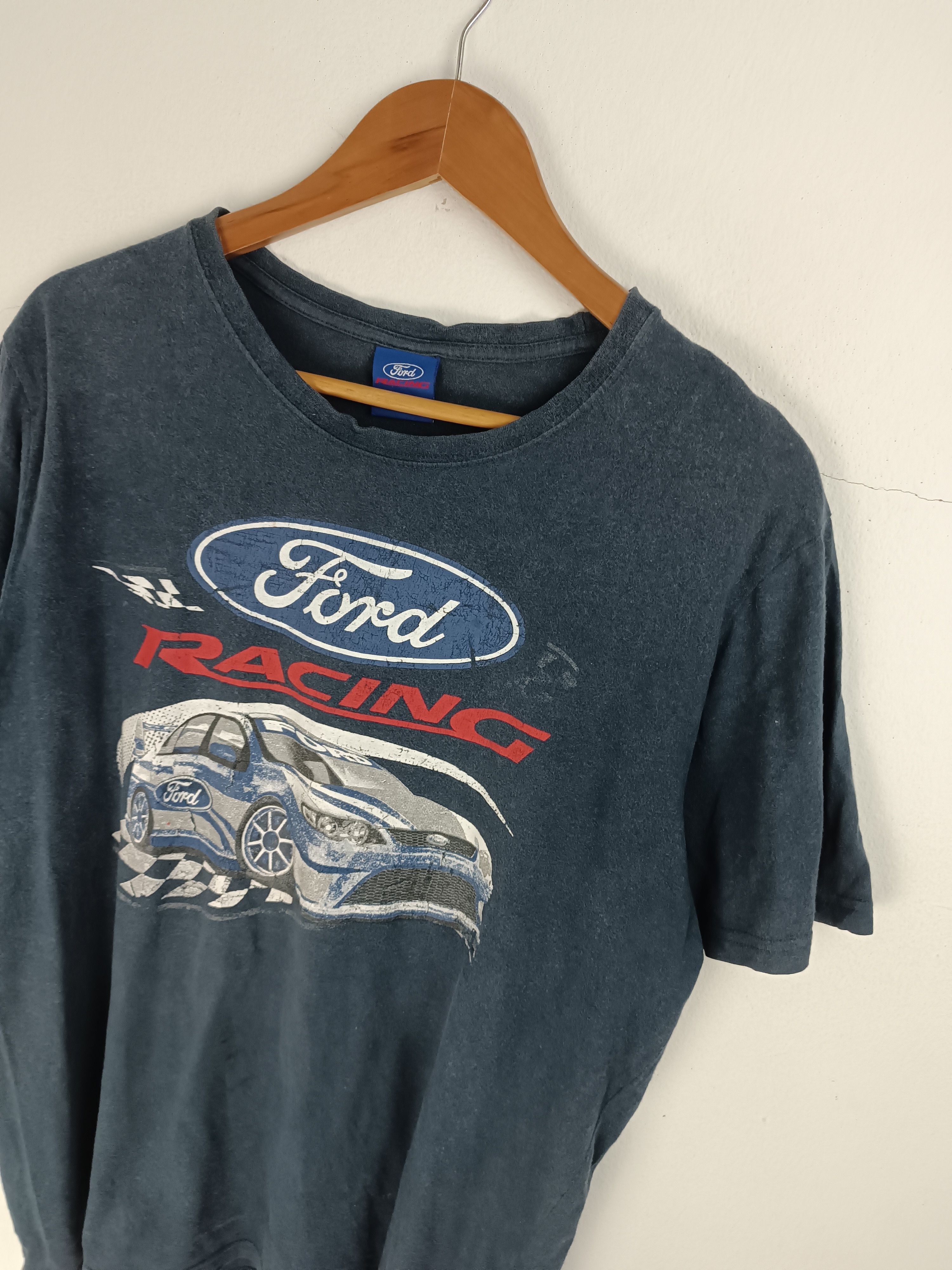 NASCAR VINTAGE FORD RACING RALLY NASCAR JDM F1 FADED TEE Size US L / EU 52-54 / 3 - 7 Thumbnail