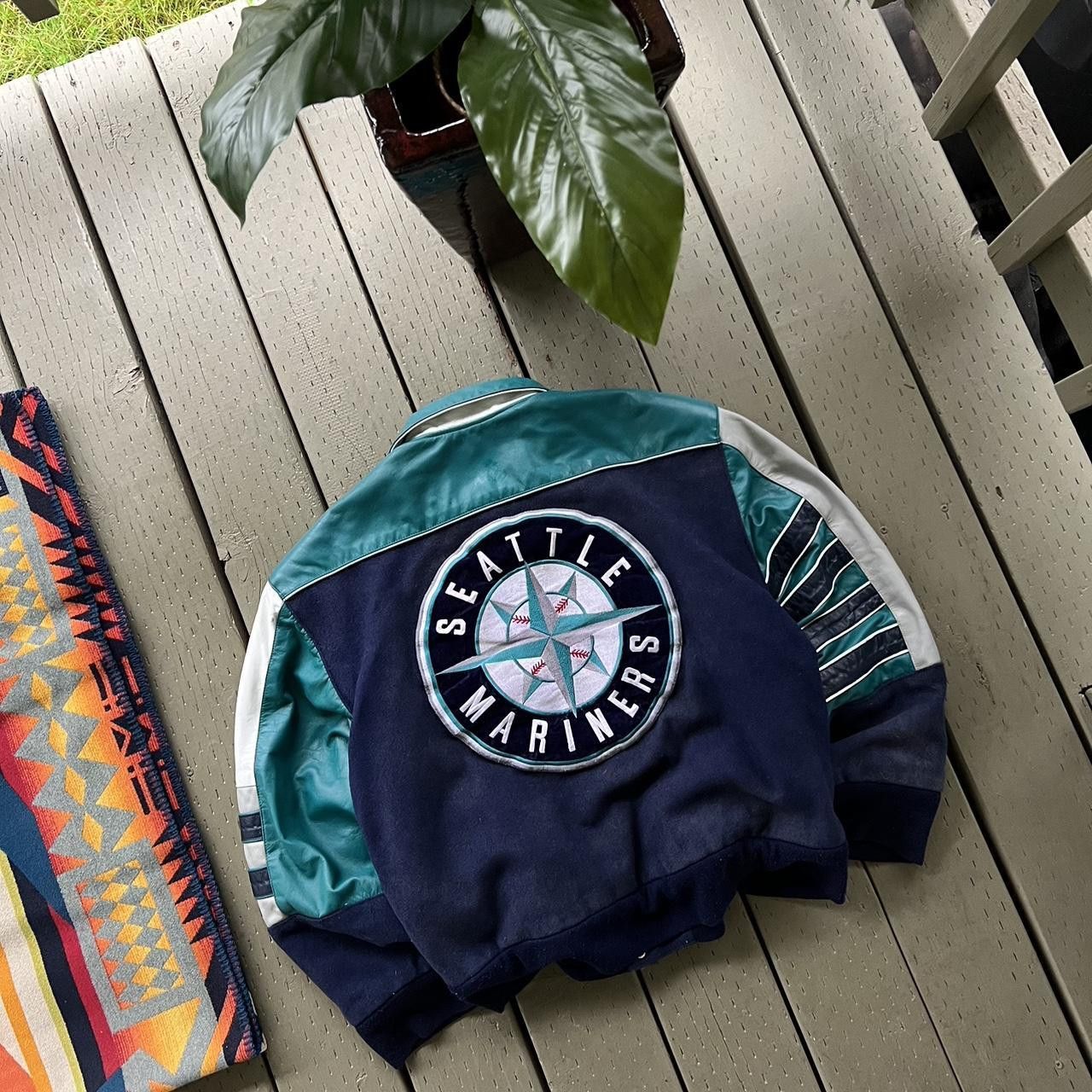 Jeff Hamilton × MLB × Vintage Jeff Hamilton Jacket Seattle Mariners Leather Varsity Jacket Size US L / EU 52-54 / 3 - 1 Thumbnail
