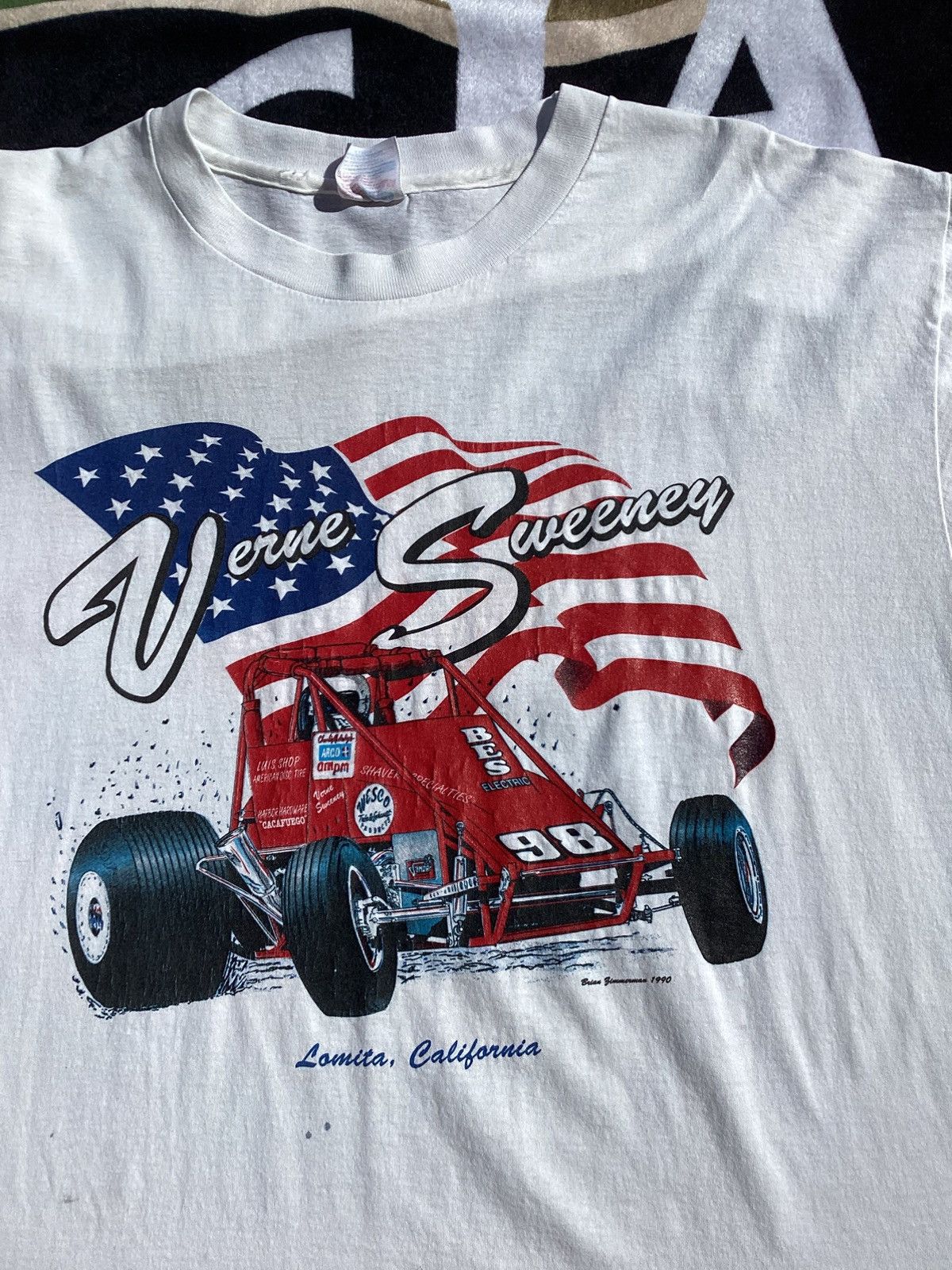 Hanes Vtg 1990 Vern Sweeney, Lomita, cali funny car racing Tshirts Size US L / EU 52-54 / 3 - 2 Thumbnail
