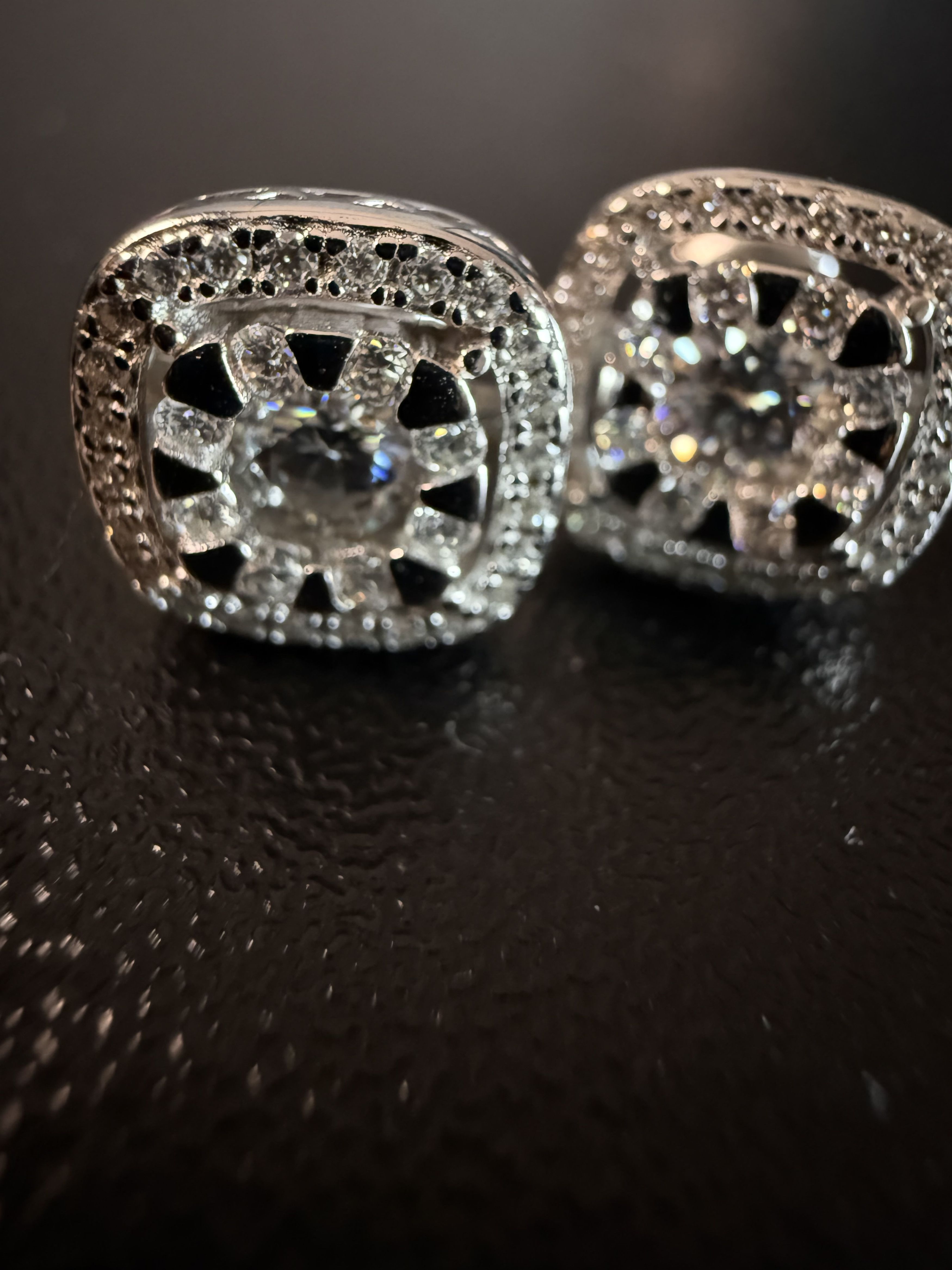 Other Crystal Polar Crown Moissanite 925 silver mens earrings Size ONE SIZE - 12 Thumbnail