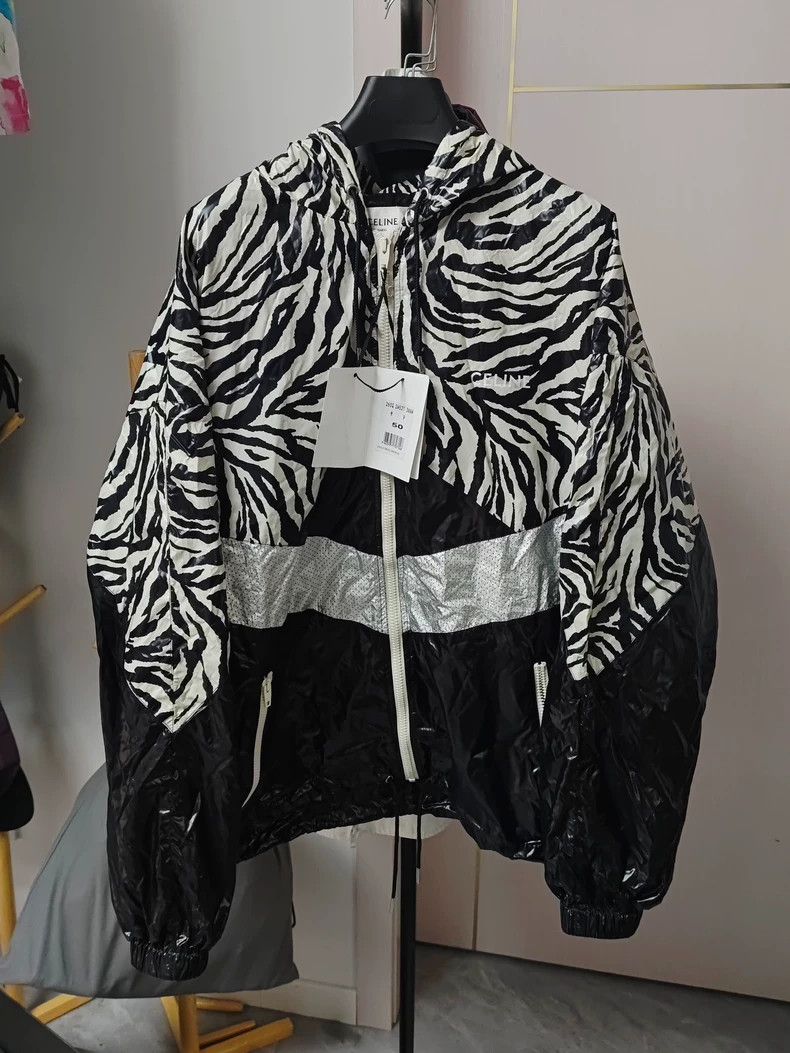 Celine CELINETiger Patchwork Zip Hooded Loose Long Sleeve Jacket 2 Size US M / EU 48-50 / 2 - 1 Thumbnail