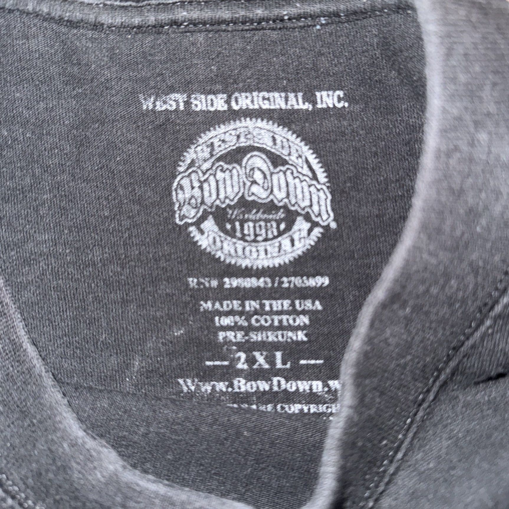 Sol Angeles VINTAGE West Side Connection Los Angeles Bow Down T-Shirt Black XL 24x32 Born & Raised Angelen's Men XL Black Bow Down Shirt 90s? Size US XL / EU 56 / 4 - 3 Thumbnail