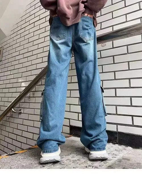 VIBE Vintage Street Hip Hop Punk Large Pocket Workwear Jeans Size US 34 / EU 50 - 5 Thumbnail