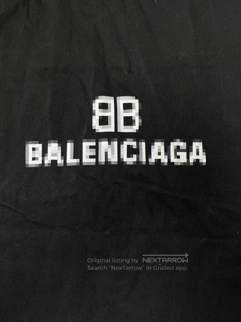 Balenciaga Balenciaga Mosaic Faded Logo BB Letter Relaxed Short Sleev Size XS / US 0-2 / IT 36-38 - 3 Thumbnail