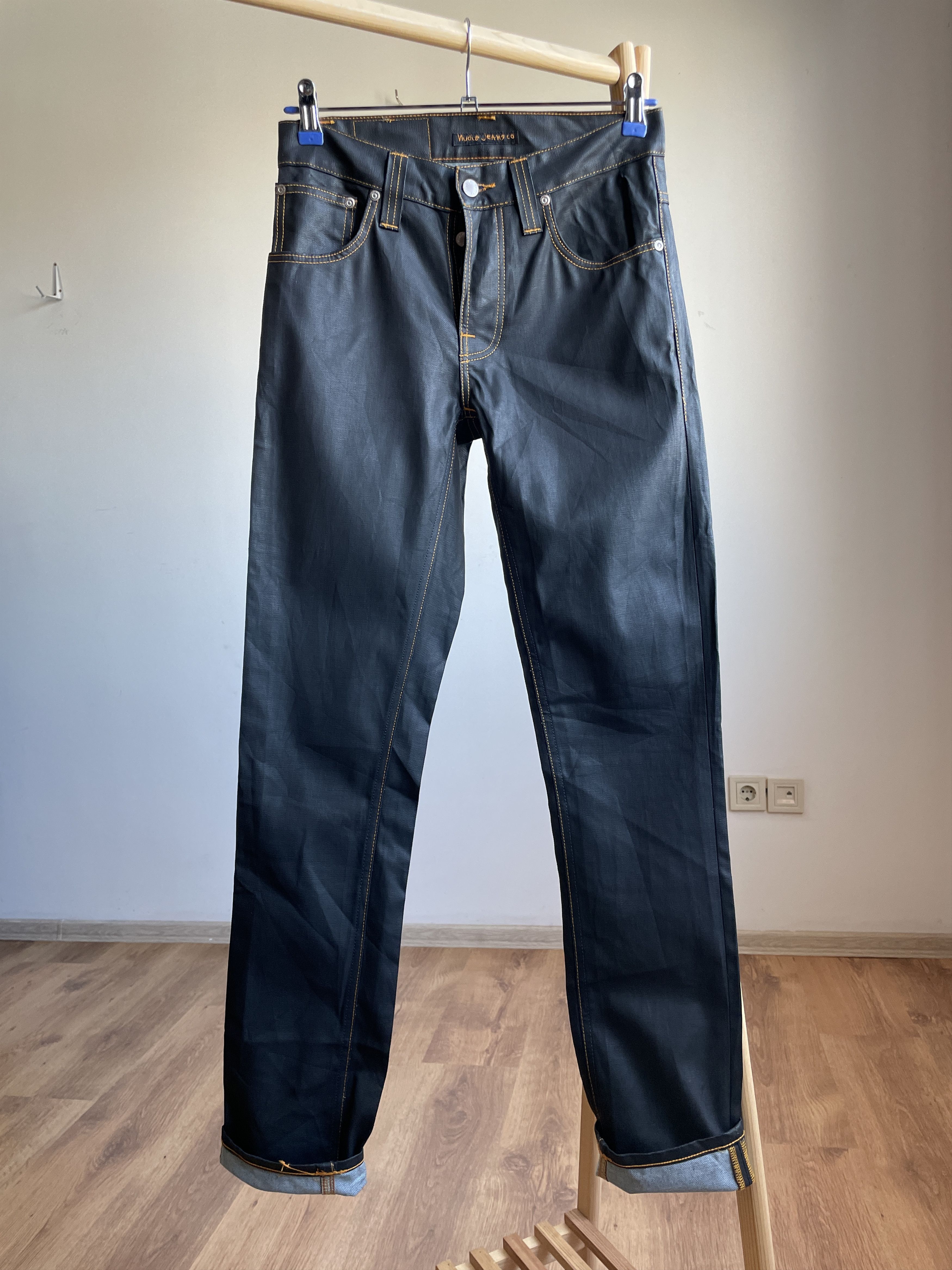 Nudie Jeans Nudie Jeans Grim Tim Used Black Coated Slim Denim Size 28x32 Size US 28 / EU 44 - 1 Thumbnail
