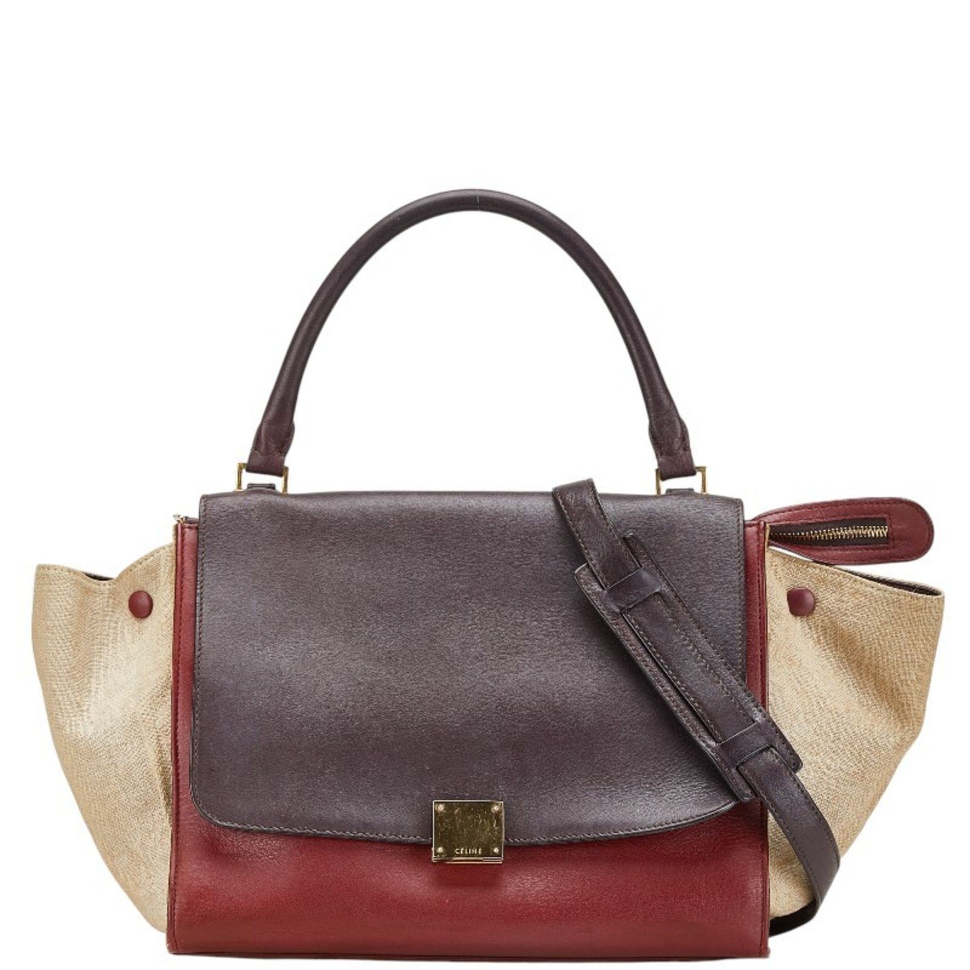 CELINE 189153 Belt Bag Micro Shoulder Handbag Leather Women\'s Beige Céline Celine 189153 Belt Bag Micro Shoulder Handbag Beige  main image 2
