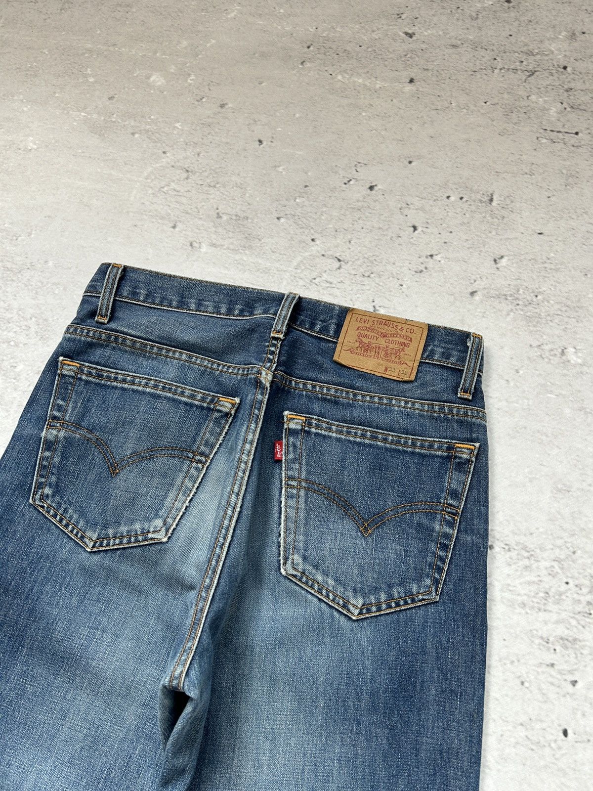 Levi's Vintage Clothing 💥Vintage Levis Washed Blue Wide Bootcut Denim Jeans 90s💥 Size US 33 - 4 Thumbnail