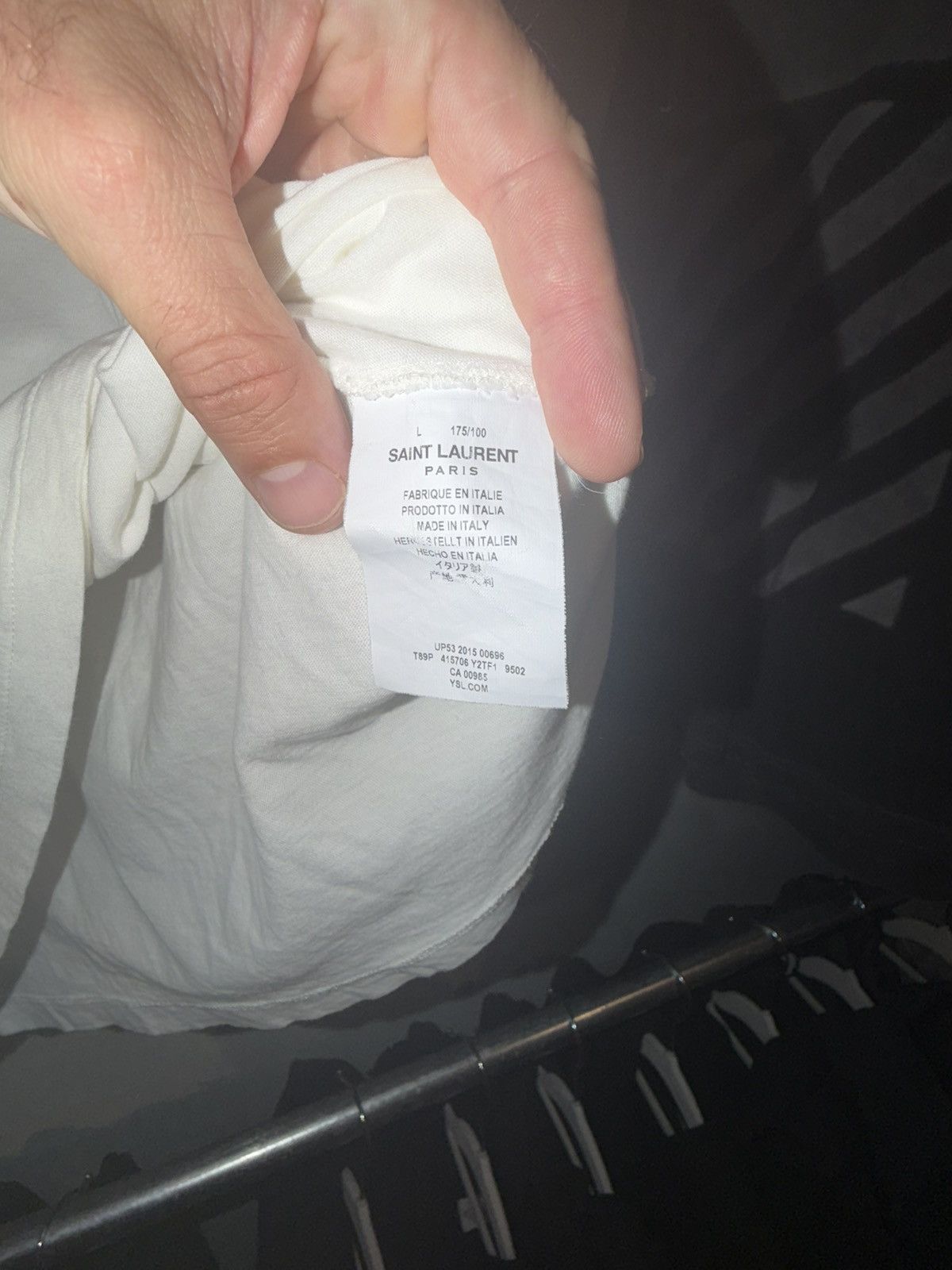 Saint Laurent Paris Saint Laurent Oversized Raw-Edge Tee Size US L / EU 52-54 / 3 - 4 Thumbnail