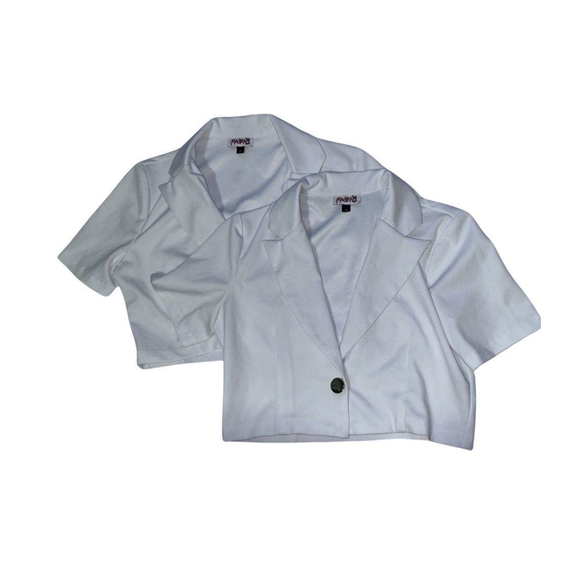 Other White Cropped Blazer Medium Stretchy Size M / US 6-8 / IT 42-44 - 2 Thumbnail