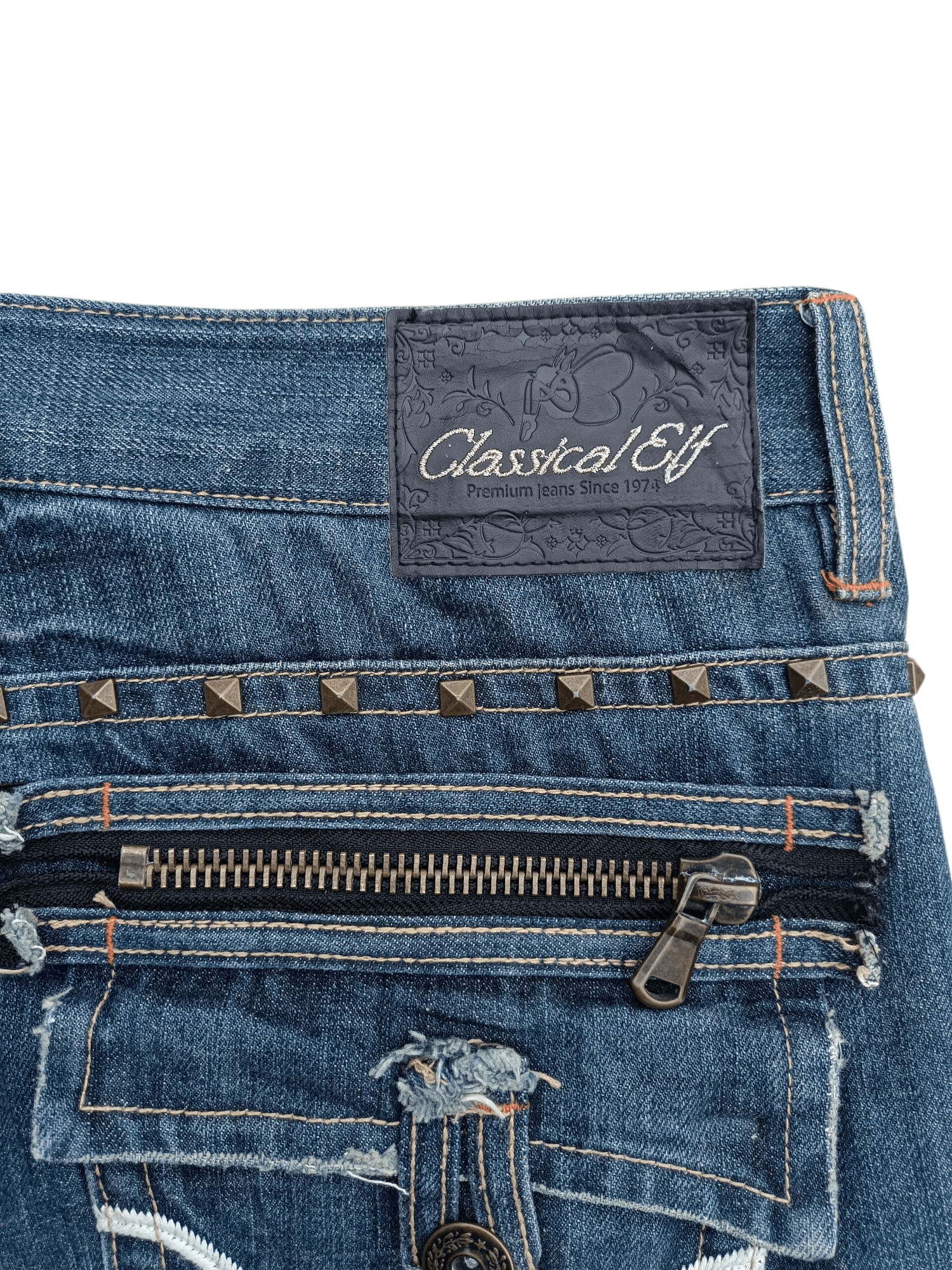 Japanese Brand RARE JAPANESE BRAND FADED CLAWMARK STUD DENIM E261 Size US 36 / EU 52 - 8 Thumbnail