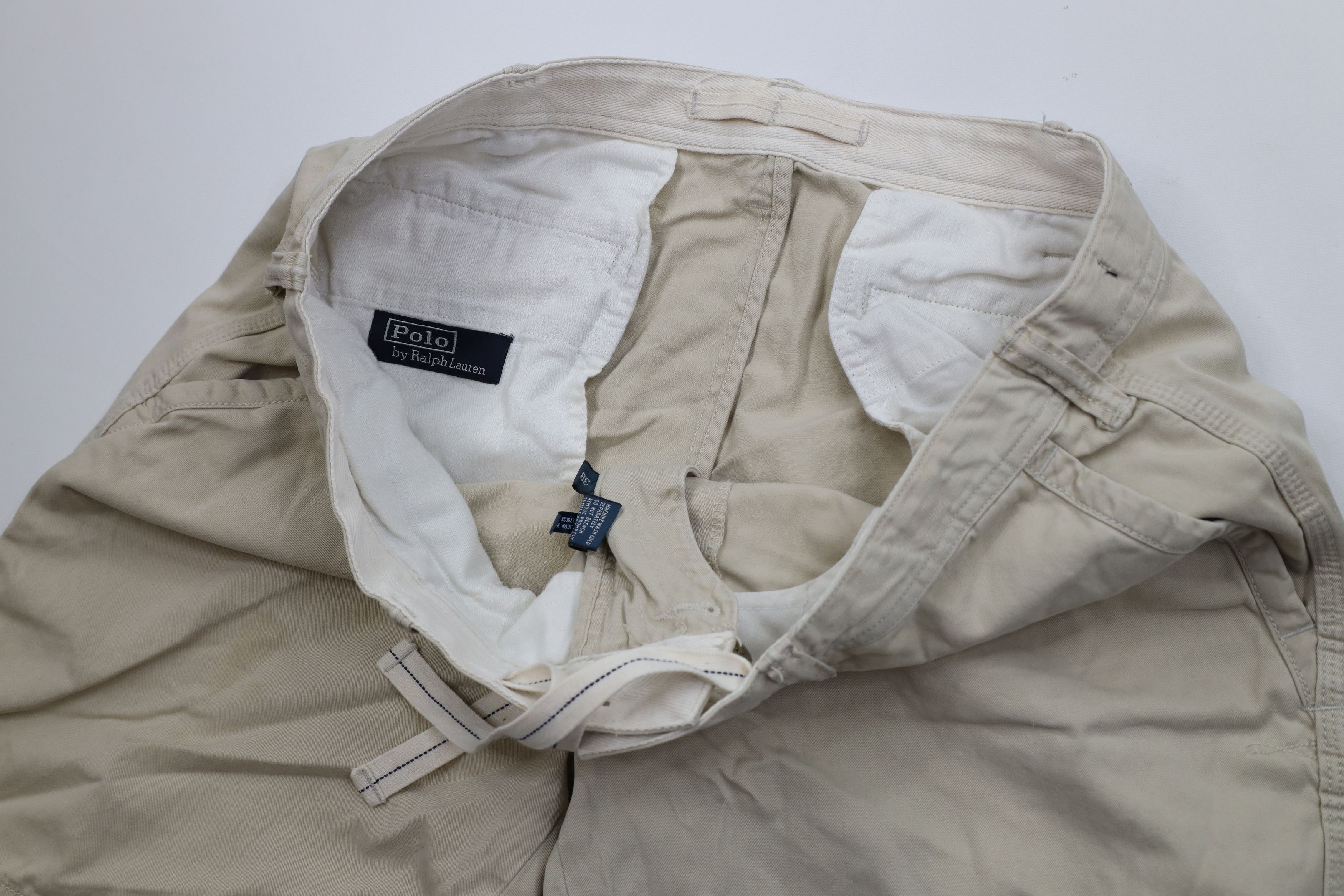 Ralph Lauren Vintage 90s Ralph Lauren Fit Heavyweight Shorts Beige Size US 38 / EU 54 - 7 Thumbnail