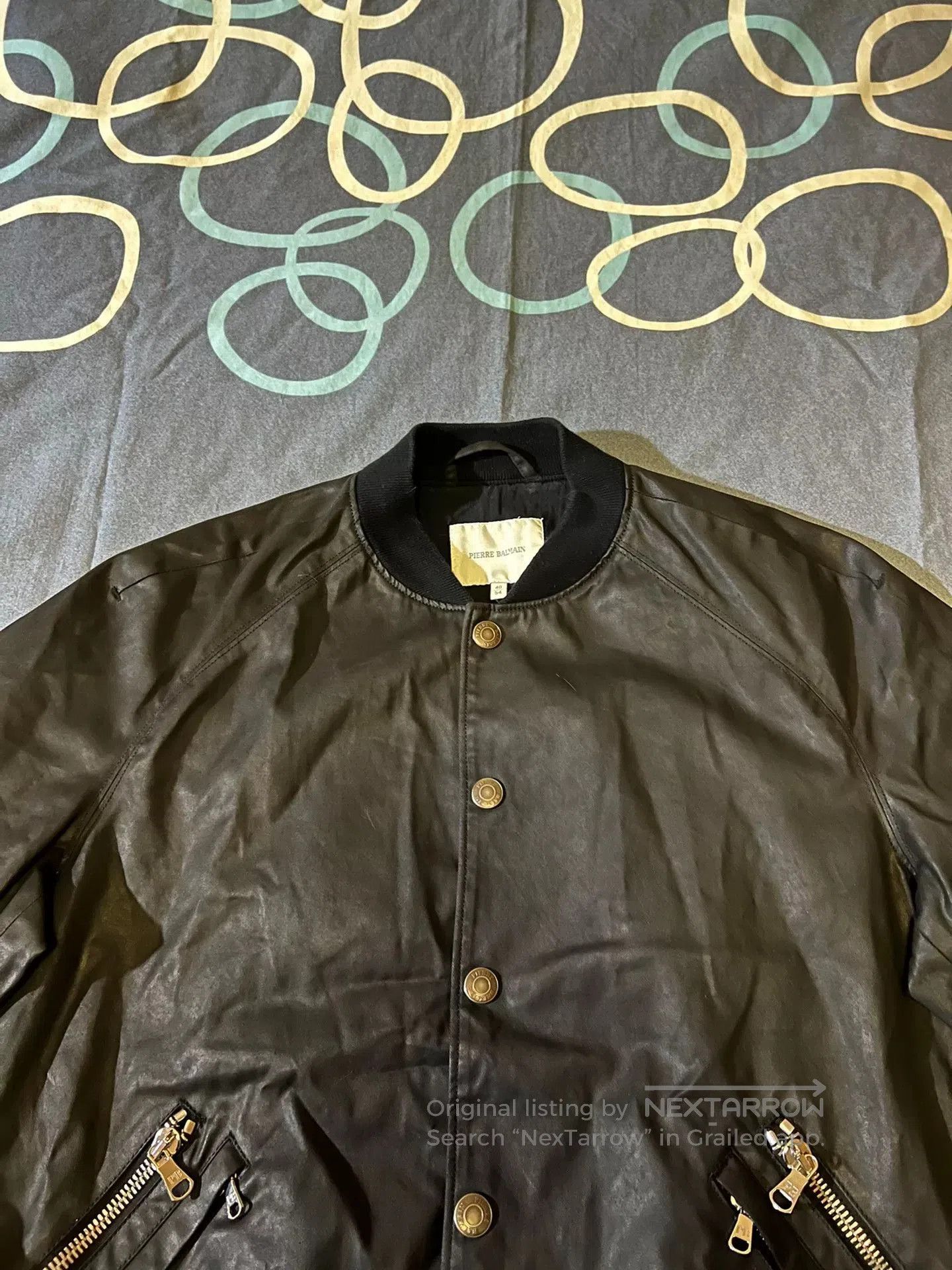 Balmain balmain coated leather bomber jacket. Size US XXL / EU 58 / 5 - 2 Thumbnail