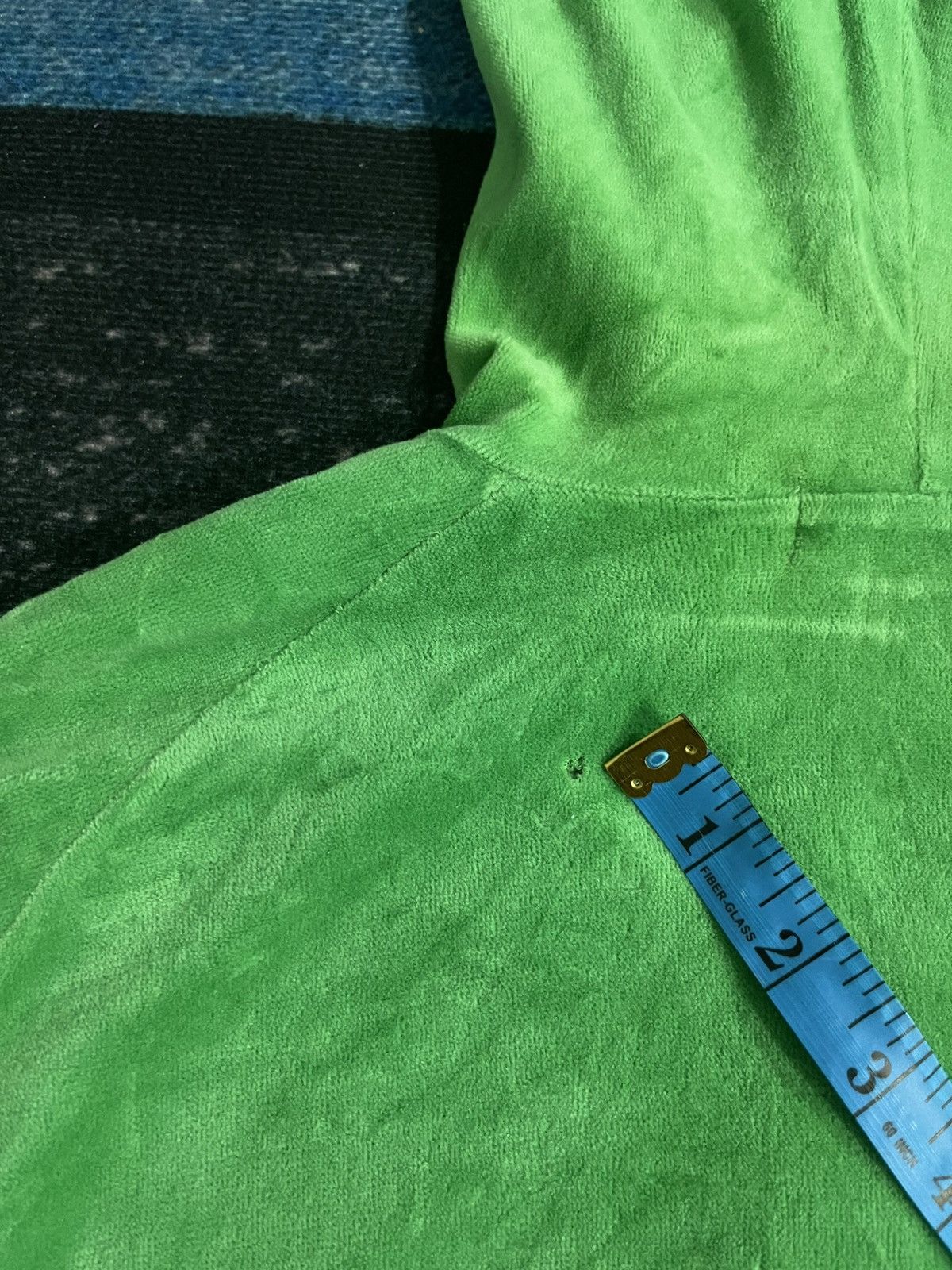 Fred Perry × Vintage Vintage Fred Perry Velvet Green Hoodie Jacket Size US L / EU 52-54 / 3 - 14 Thumbnail