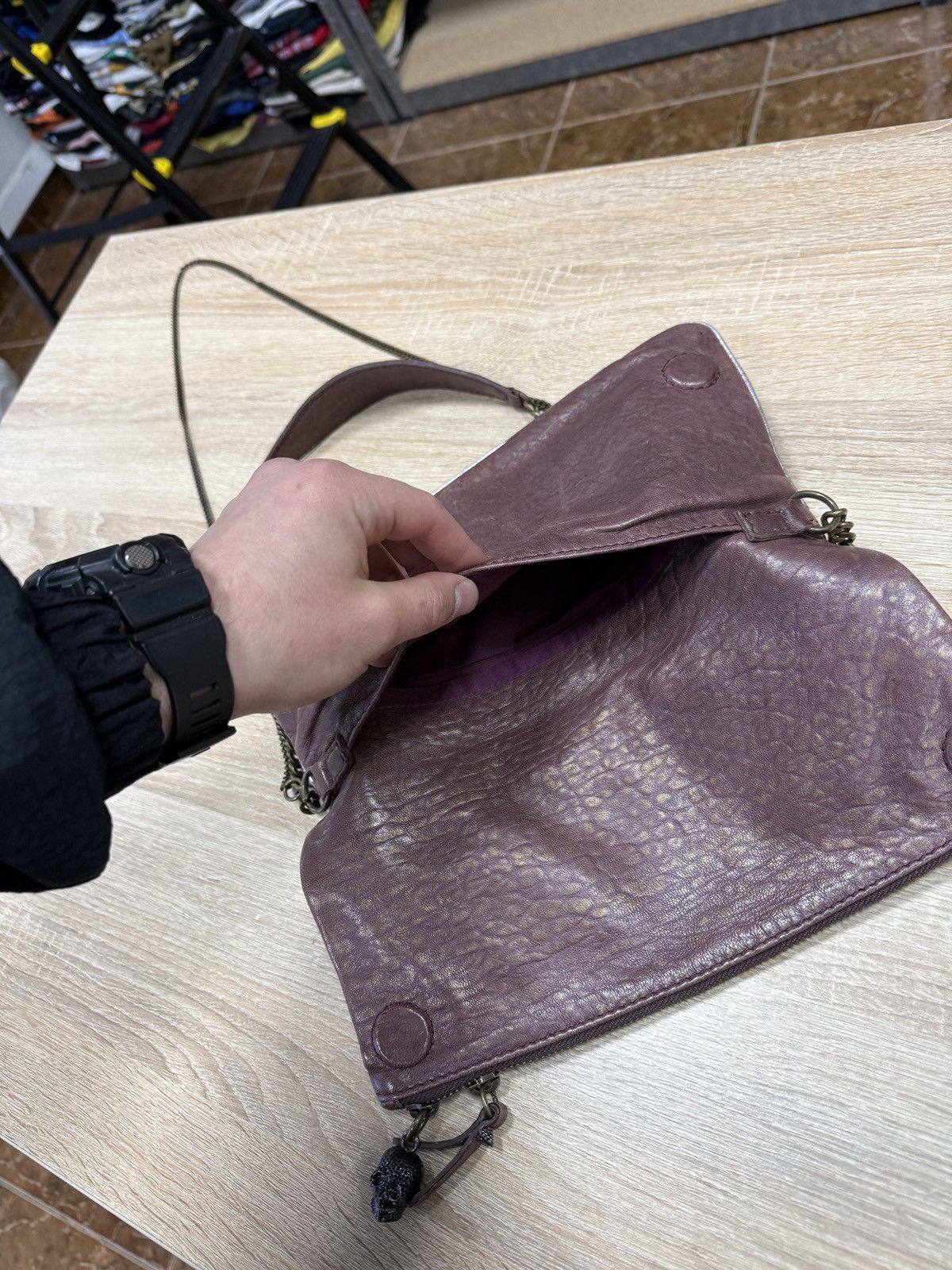Zadig & Voltaire 🇫🇷💀 Vintage Zadig & Voltaire Rock Skull Leather Crossbody Bag Size ONE SIZE - 5 Thumbnail