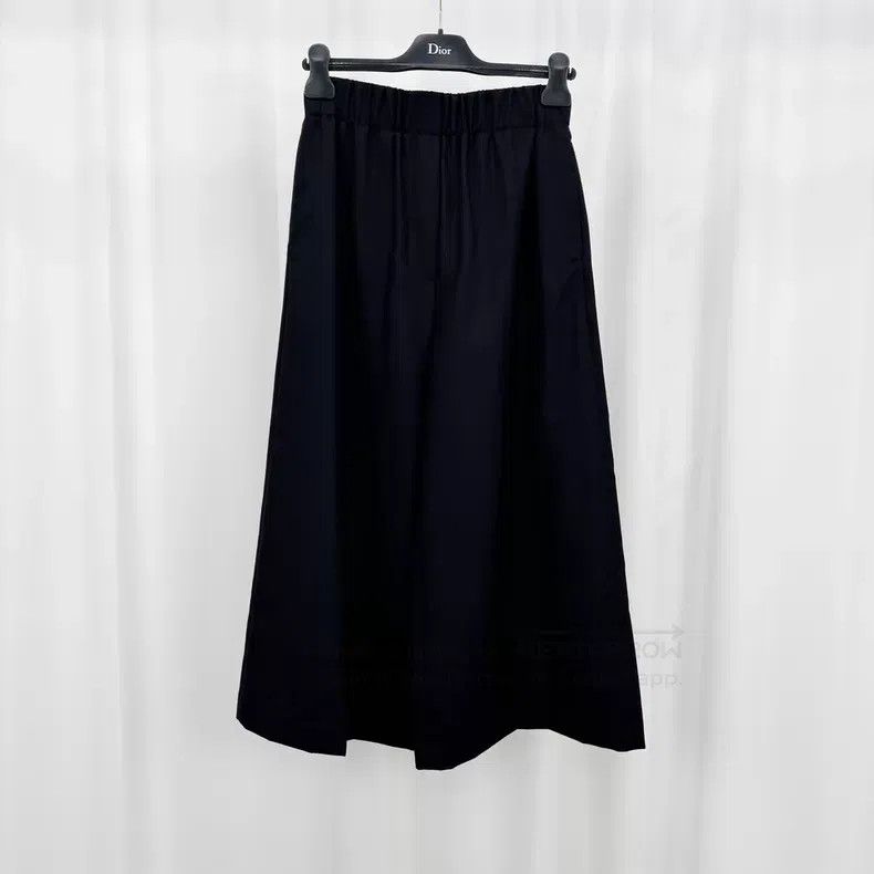 Loewe Loewe size S Black Wool Wide Leg Casual Trousers Size 24" / US 00 / IT 34 - 1 Thumbnail