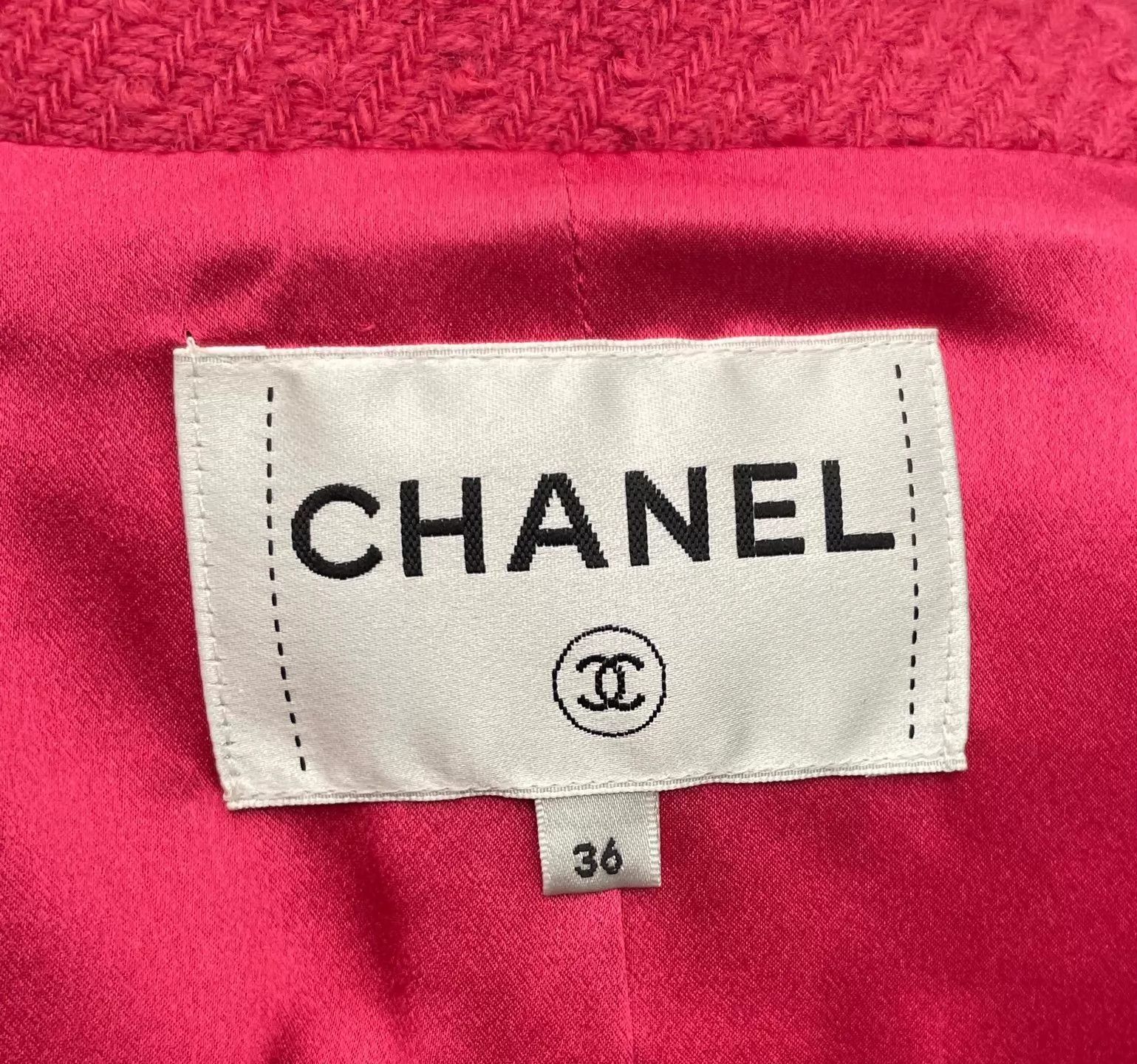 Chanel CHANEL Women's Pink Elegant Metal Button Jacket Size XS / US 0-2 / IT 36-38 - 5 Thumbnail