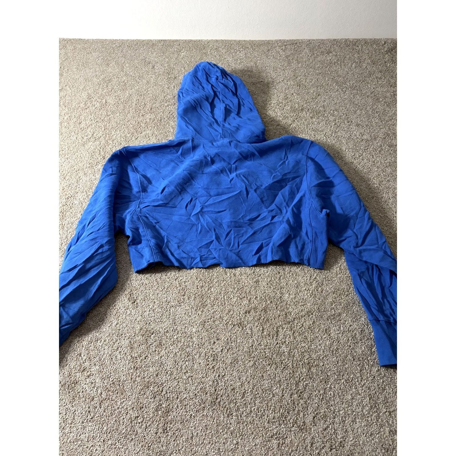 Champion Champion Hoodie Womens Small Blue Reverse Weave Cropped Fleece Logo Sweatshirt Size S / US 4 / IT 40 - 8 Thumbnail