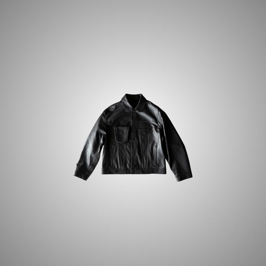 Louis Vuitton LOUIS VUITTON BLACK & WHITE CHAIN LEATHER TRUCKER Size US XXL / EU 58 / 5 - 1 Thumbnail