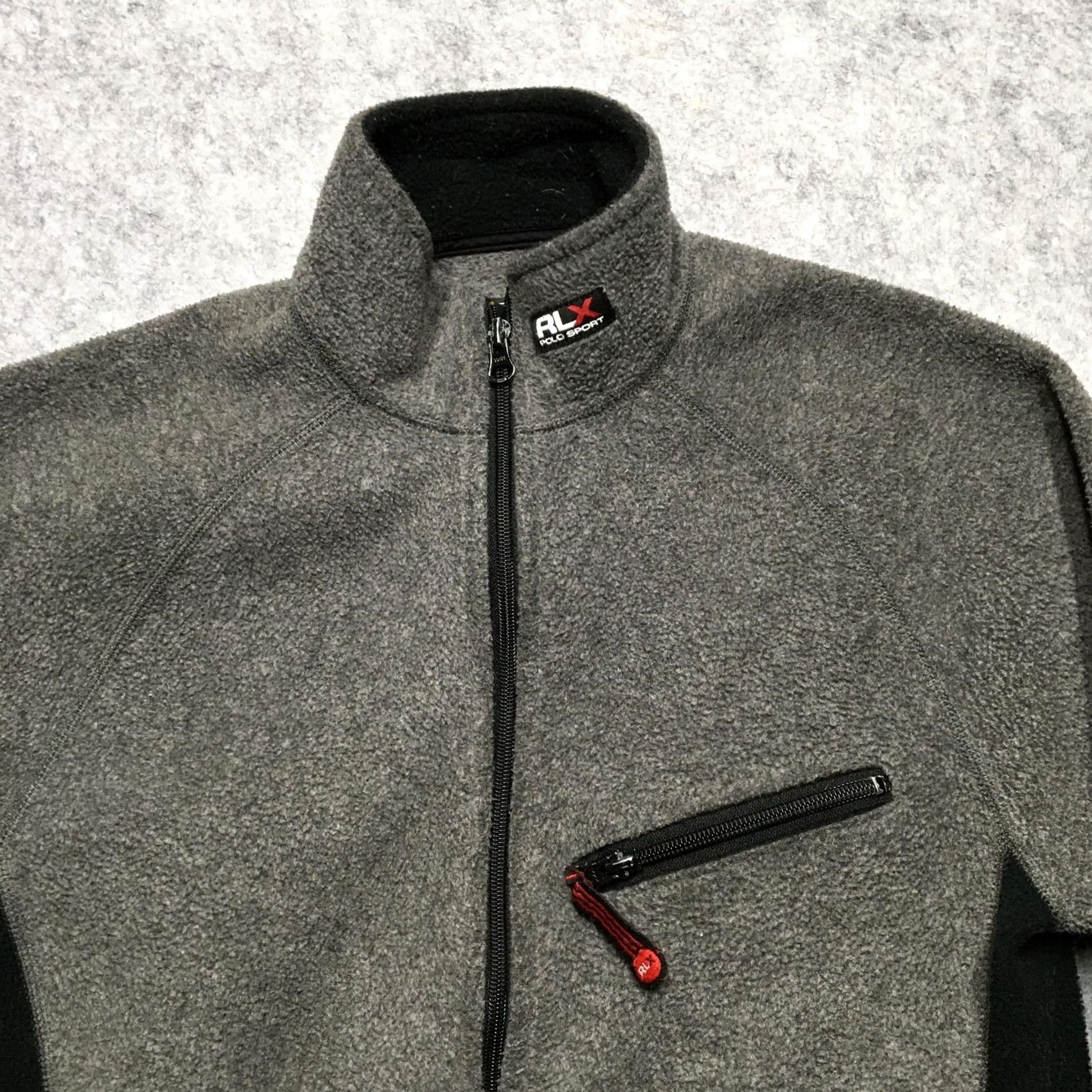 Polo Ralph Lauren VINTAGE Polo Ralph Lauren RLX Polo Sport Jacket Mens XS Gray Fleece Full Zip USA Pockets Size US XS / EU 42 / 0 - 5 Thumbnail