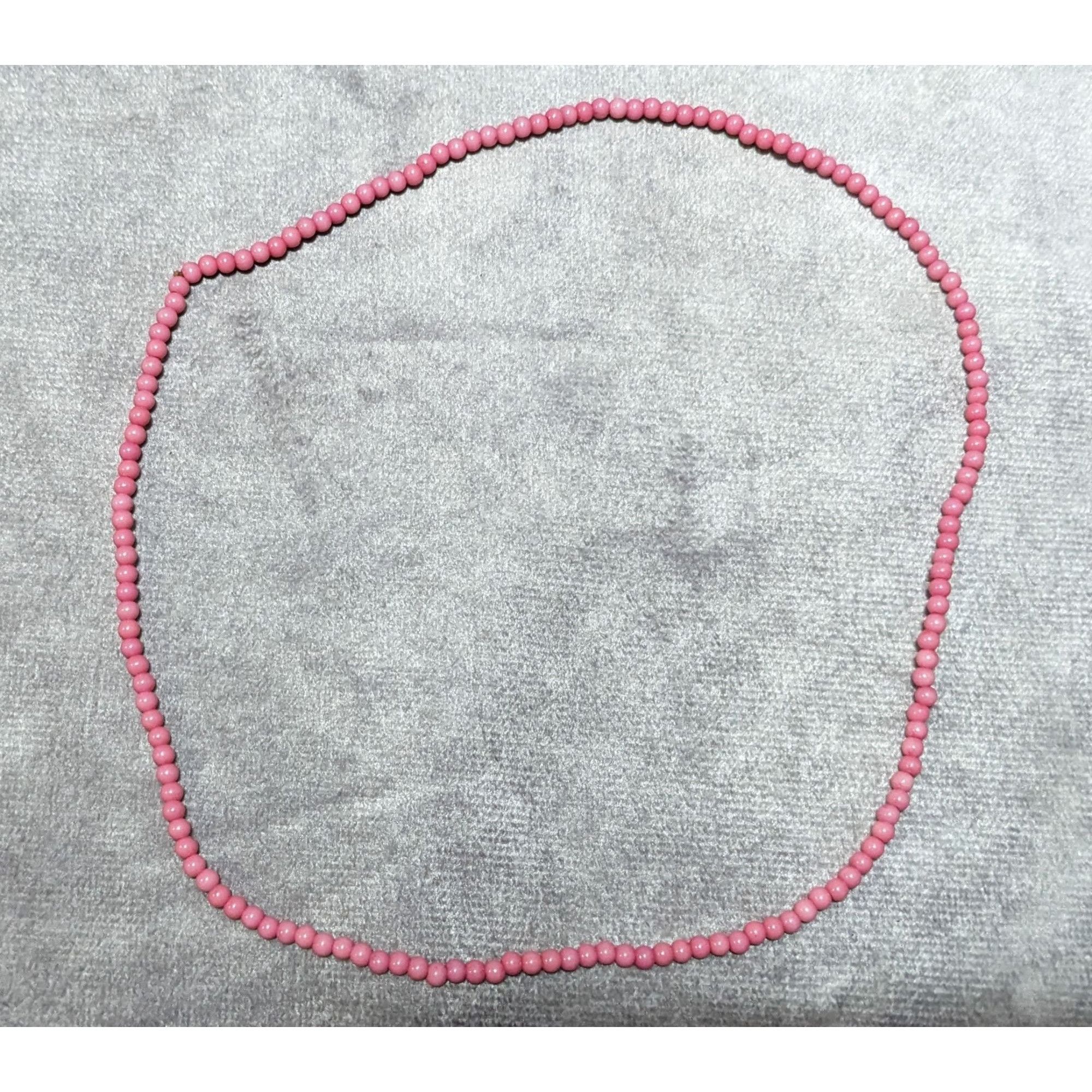 Other Simple Pink Seed Bead Casual Stretchy Necklace Size ONE SIZE - 8 Thumbnail
