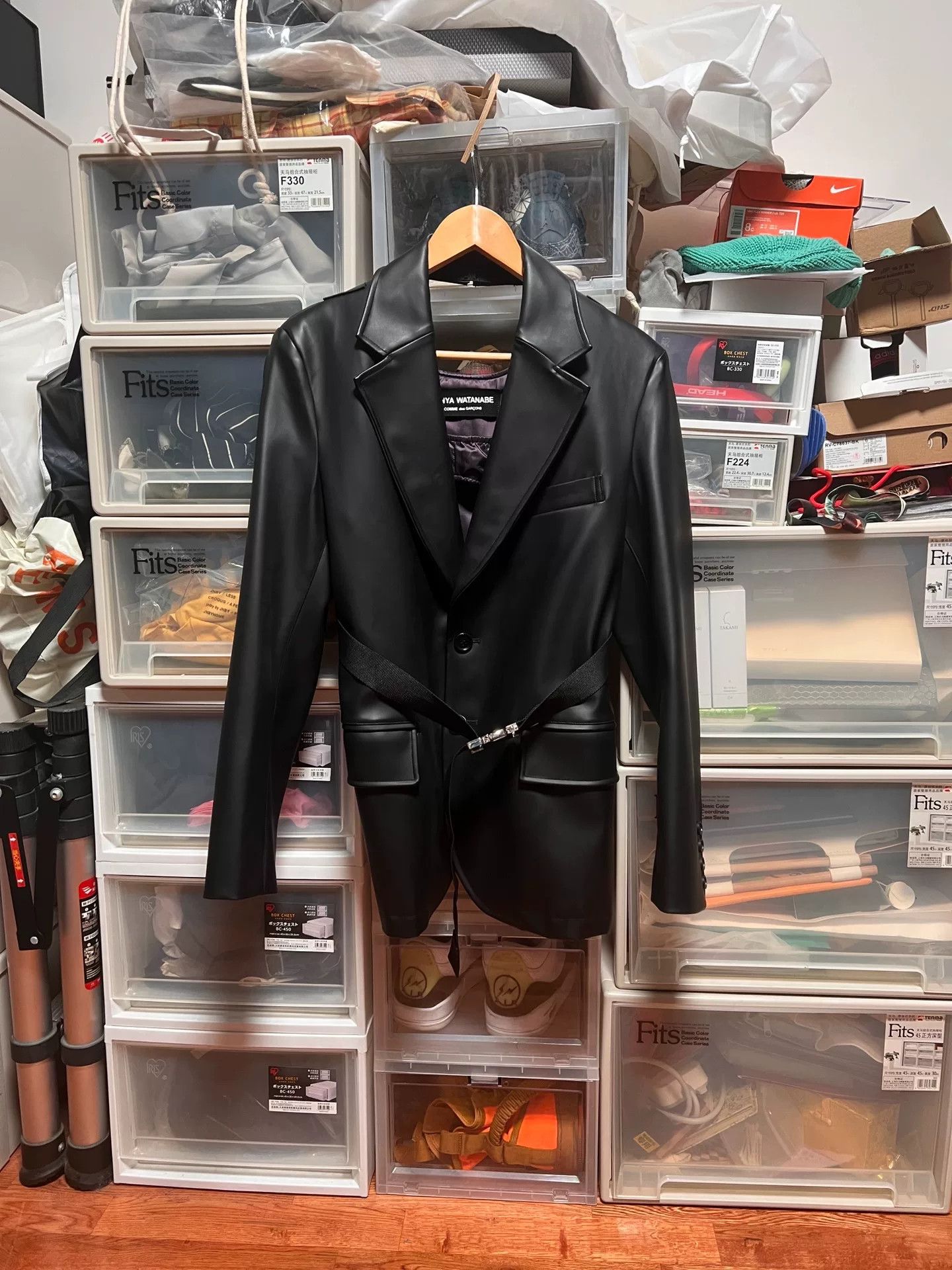 Junya Watanabe junya watanabe faux leather blazer jacket Size US L / EU 52-54 / 3 - 1 Thumbnail