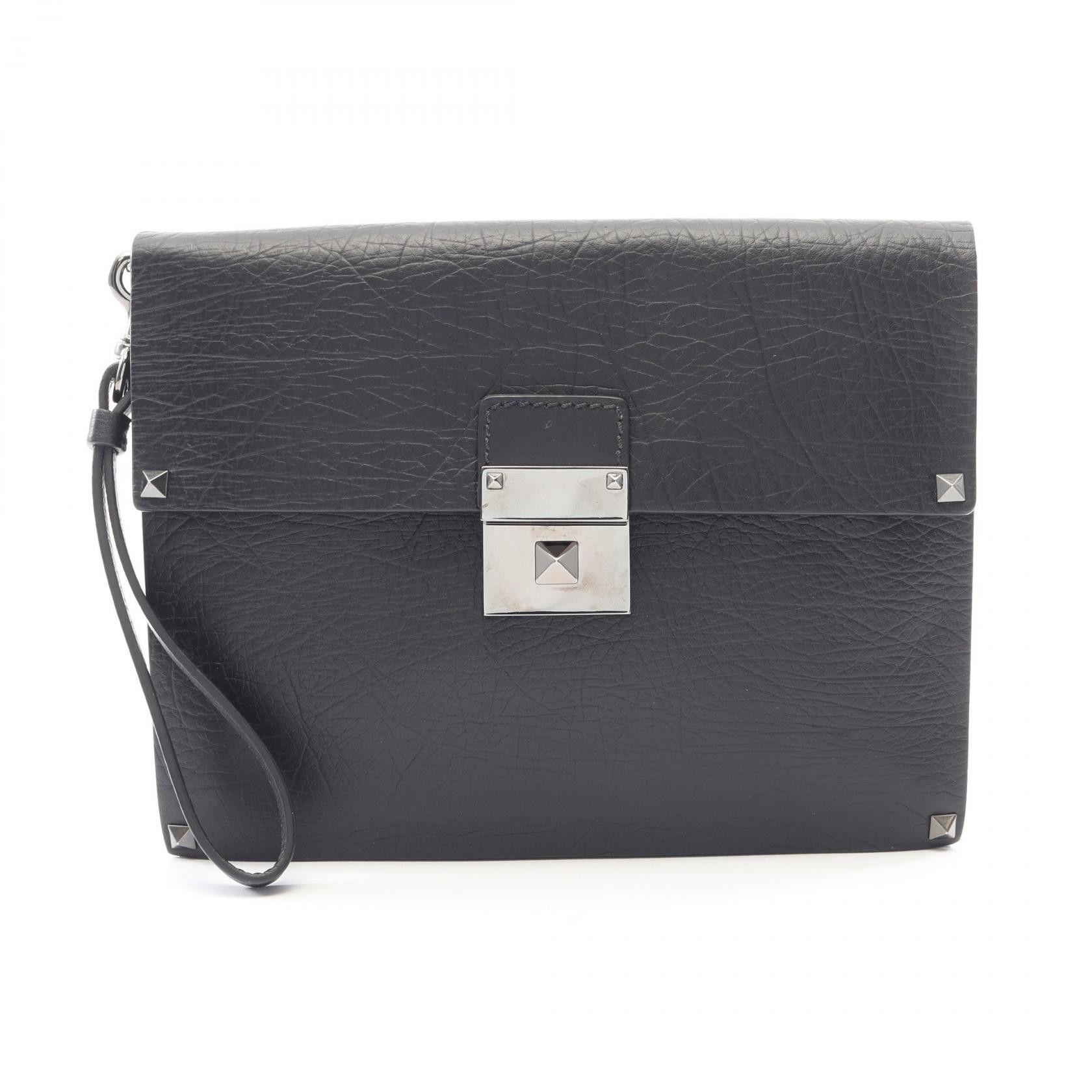 Valentino Valentino Valentino Rockstuds Leather Clutch Bag Leather Clutch Bag DUTY FREE for USA Size ONE SIZE - 1 Thumbnail