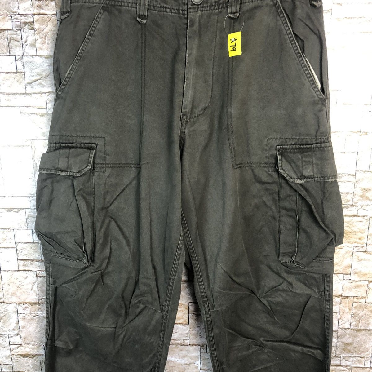 Japanese Brand Real Crush Dark Brown Cargo Multipocket Pants #A79 Size US 31 - 6 Thumbnail