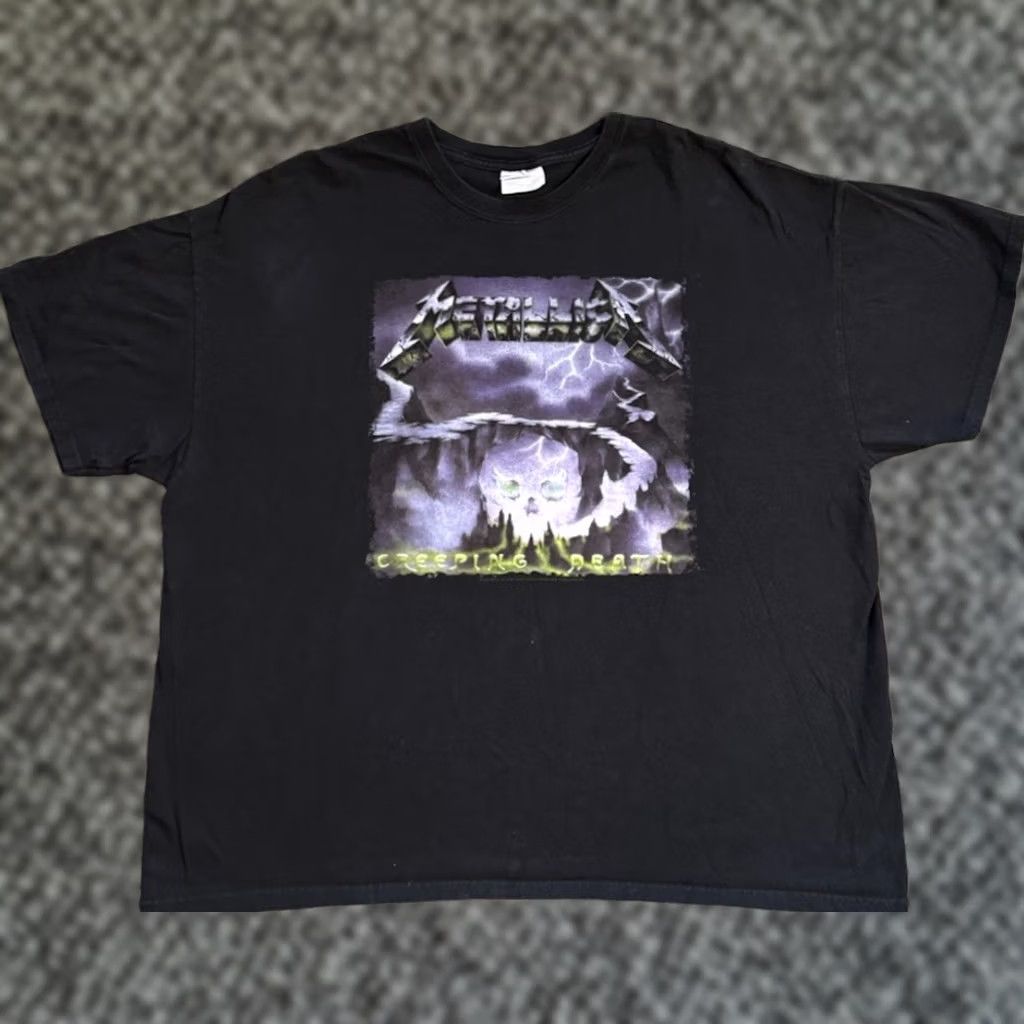 Hanes VINTAGE Metallica Creeping Death Concert T Shirt Sz 2XL Black Hanes 2000s Men Short Sleeve Crew Neck Graphic Print Band Music T-Shirt Double-Sided Size US XXL / EU 58 / 5 - 1 Thumbnail