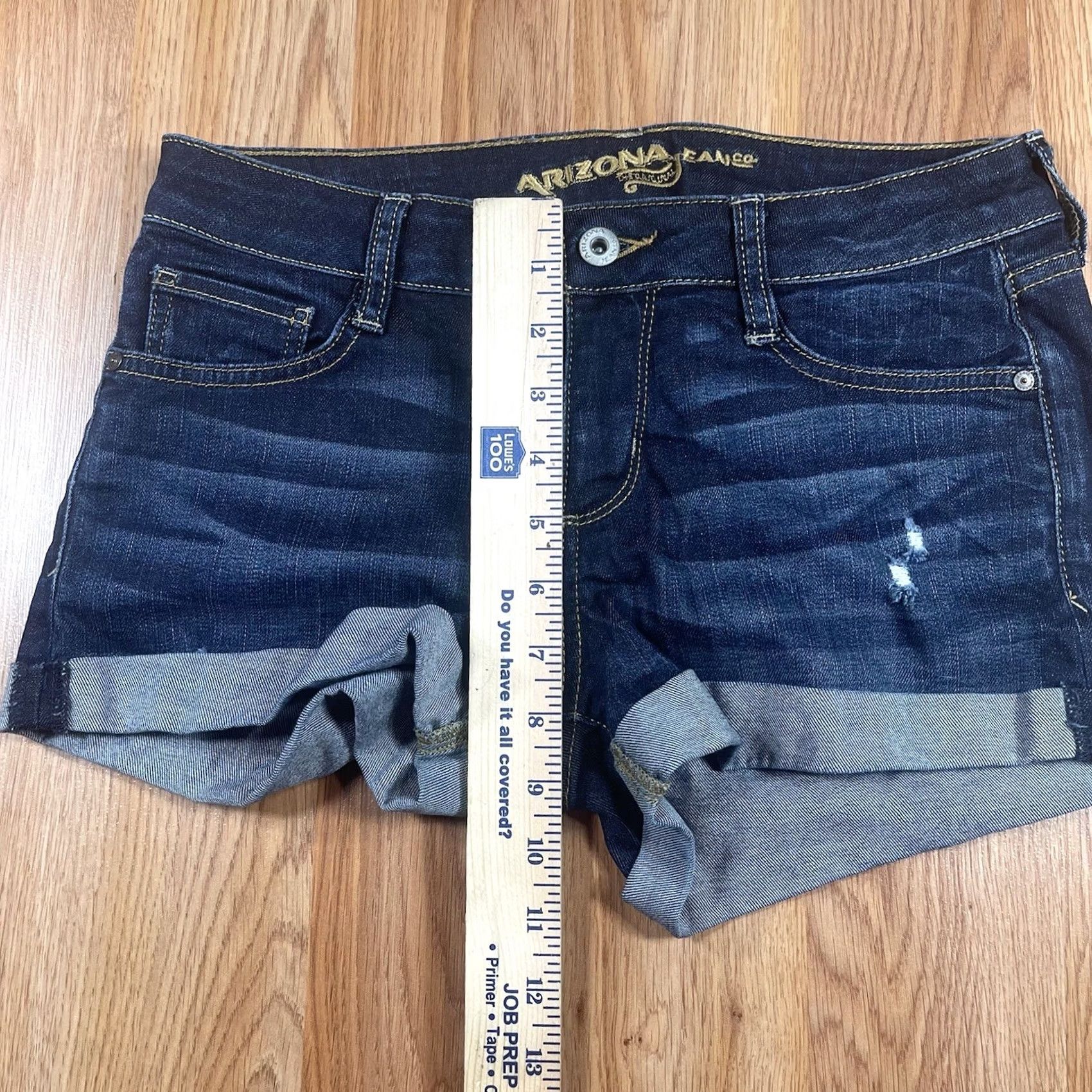 Vintage VINTAGE The Original Arizona Jeans Denim Shorts Womens 5 Stretch Flat Front Blue Jeans Womens Shorts Size 27" / US 4 / IT 40 - 5 Thumbnail