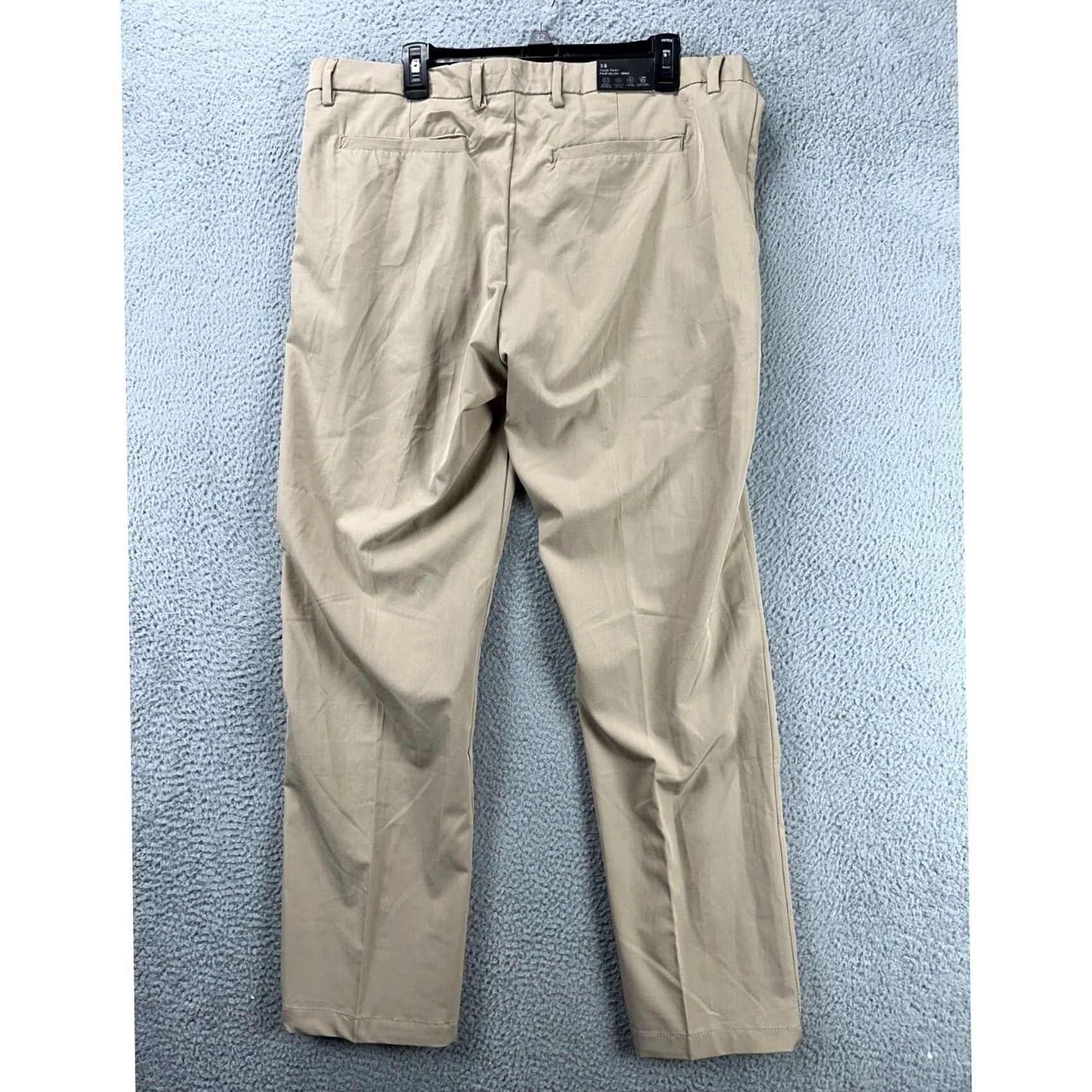 Saks Fifth Avenue Saks Fifth Avenue Tech Chino Pants Mens 38 Tan Flat Front Straight Stretch NEW Mens 38 Chino Pants Casual Preppy Buttons Flat Front Stretch Size US 38 / EU 54 - 3 Thumbnail