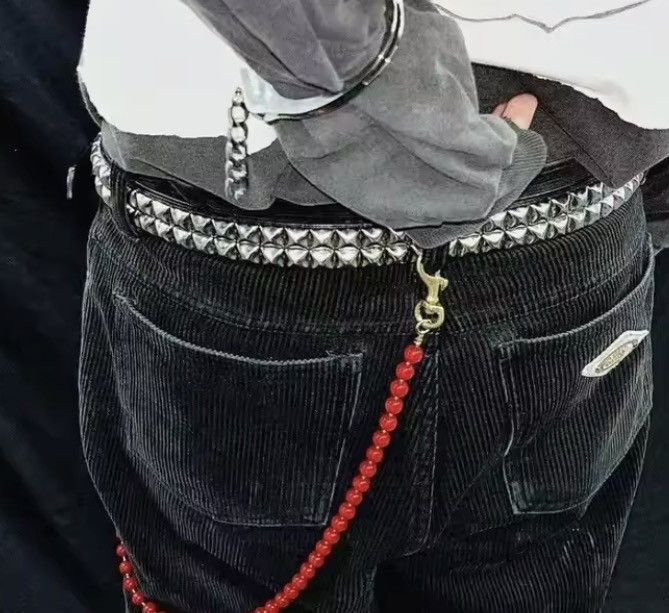 Jewelry Y2K Red Bead Wallet Chain - Cyber Gorpcore Size ONE SIZE - 3 Thumbnail