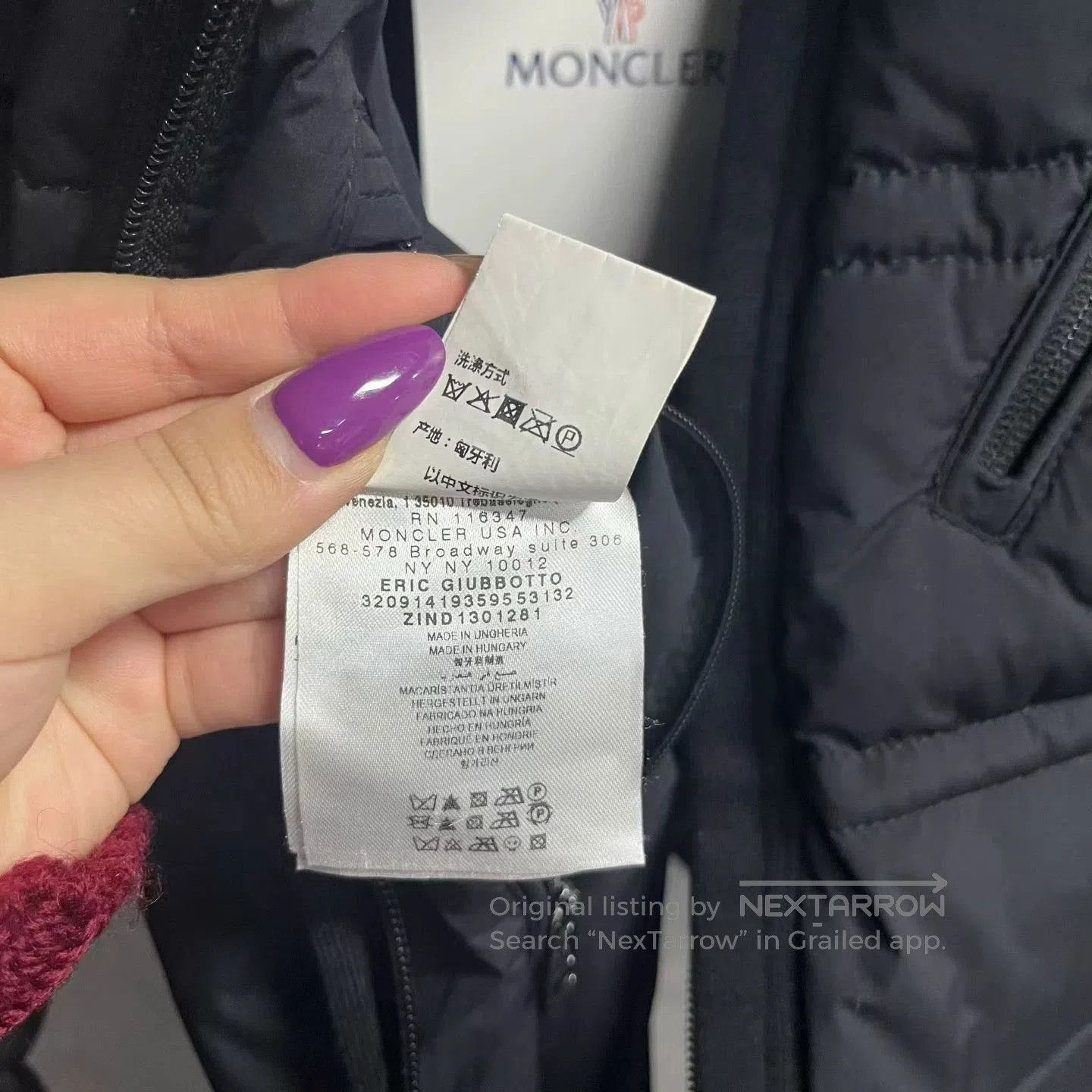 Moncler moncler black striped down jacket with tags. Size US S / EU 44-46 / 1 - 4 Thumbnail