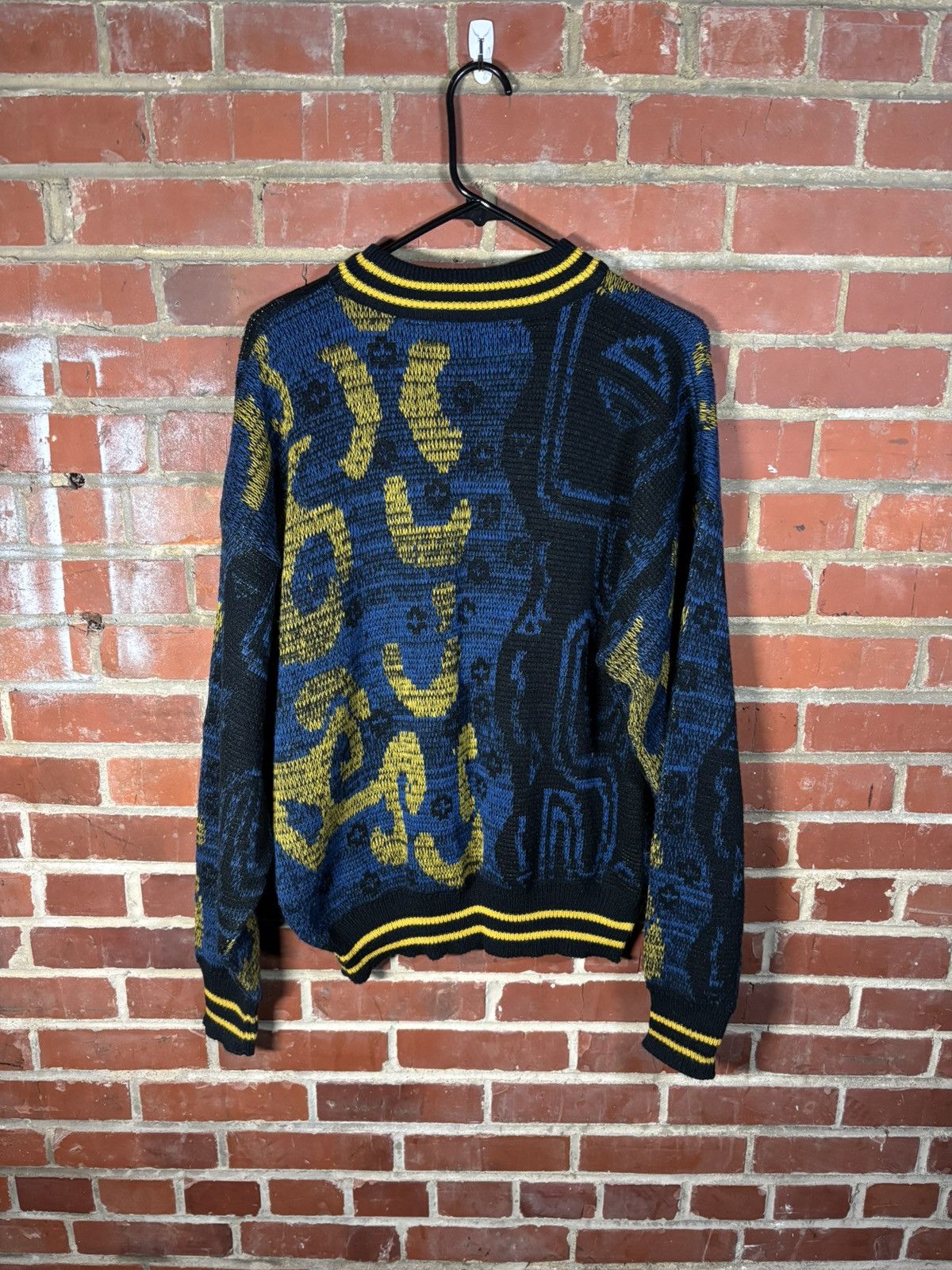 Other Vintage 90s Sasson Sweater Geometric Grandpa Abstract XL Size US XL / EU 56 / 4 - 6 Thumbnail