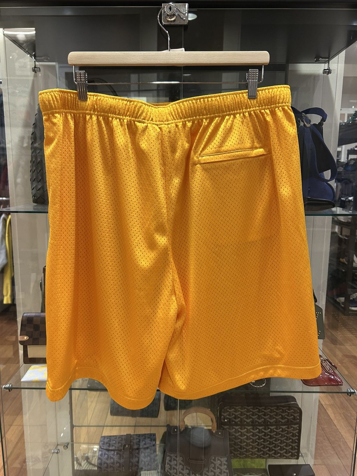 Supreme Mesh Box Logo Shorts - Yellow