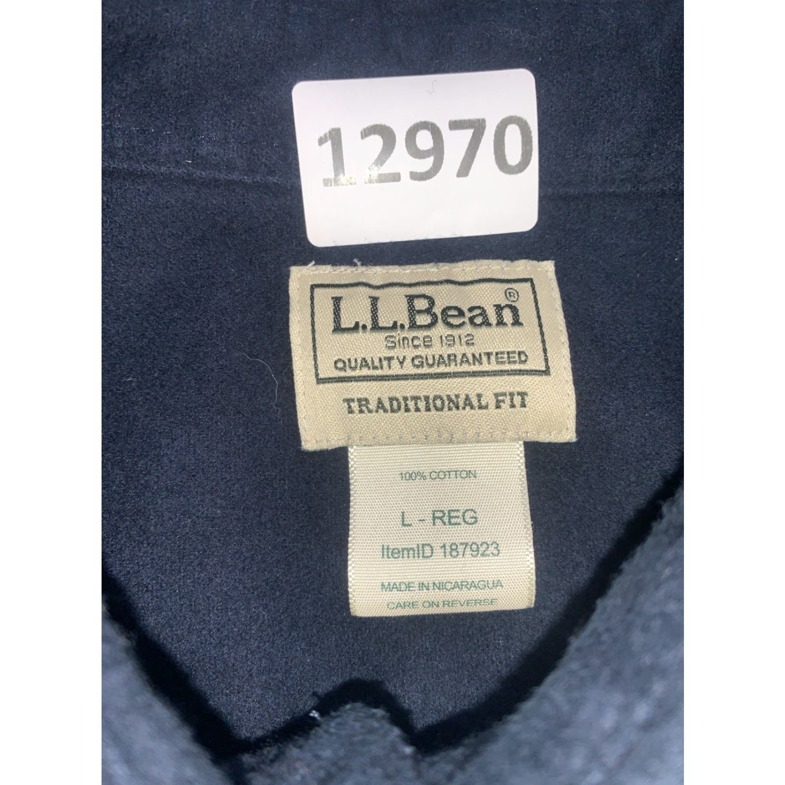 Vintage VINTAGE LL Bean Navy Thick Cotton Pocket Front Flannel Mens Large Shirt Size US L / EU 52-54 / 3 - 3 Thumbnail