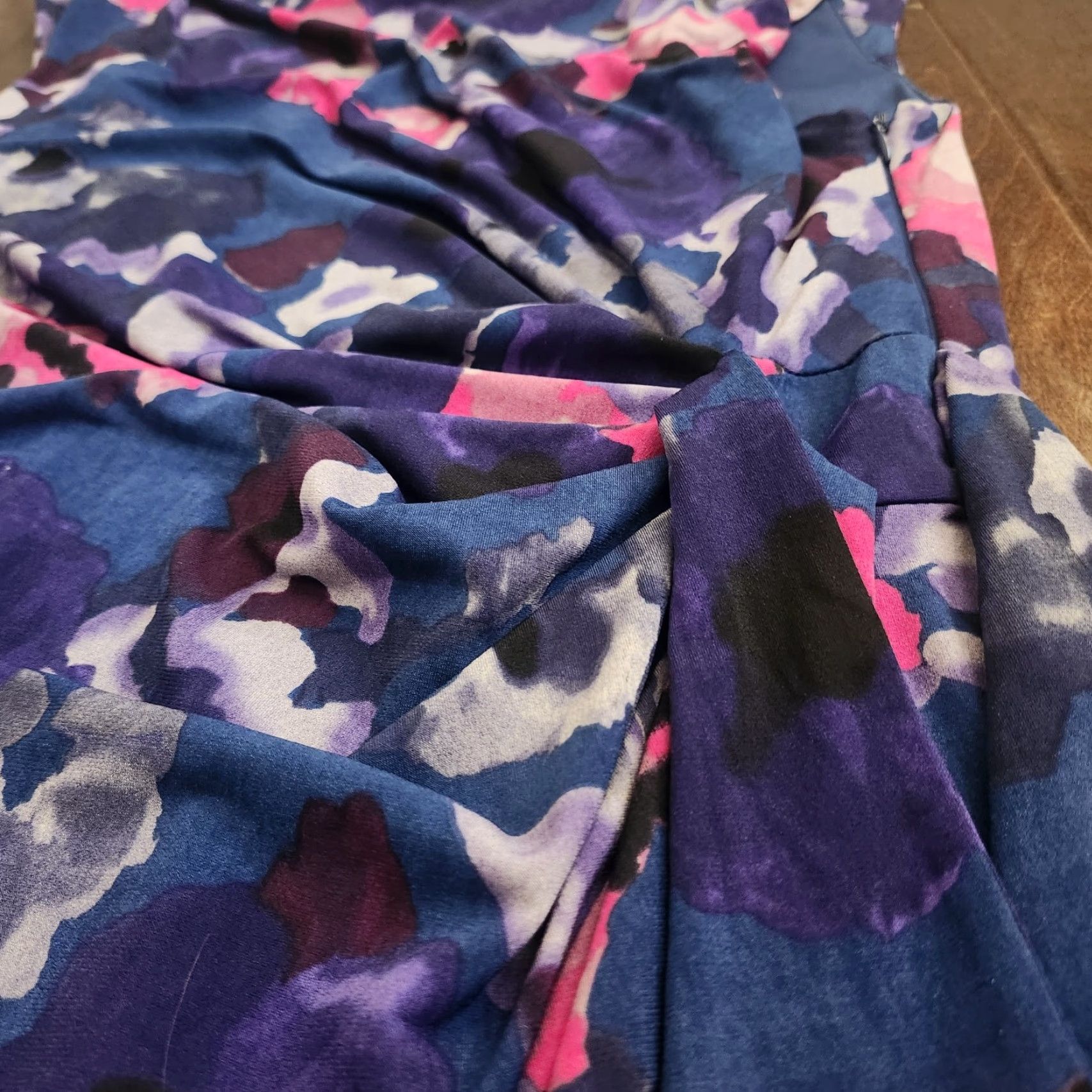 Vintage Coast Womens Floral Sheath Dress Sleeveless Pink Blue Size 8 Cocktail Party Knee Length Size M / US 6-8 / IT 42-44 - 6 Thumbnail