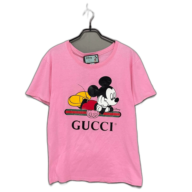 Gucci Pink Mickey Mouse Short Sleeve Gucci Top-2505 Size XS / US 0-2 / IT 36-38 - 1 Thumbnail