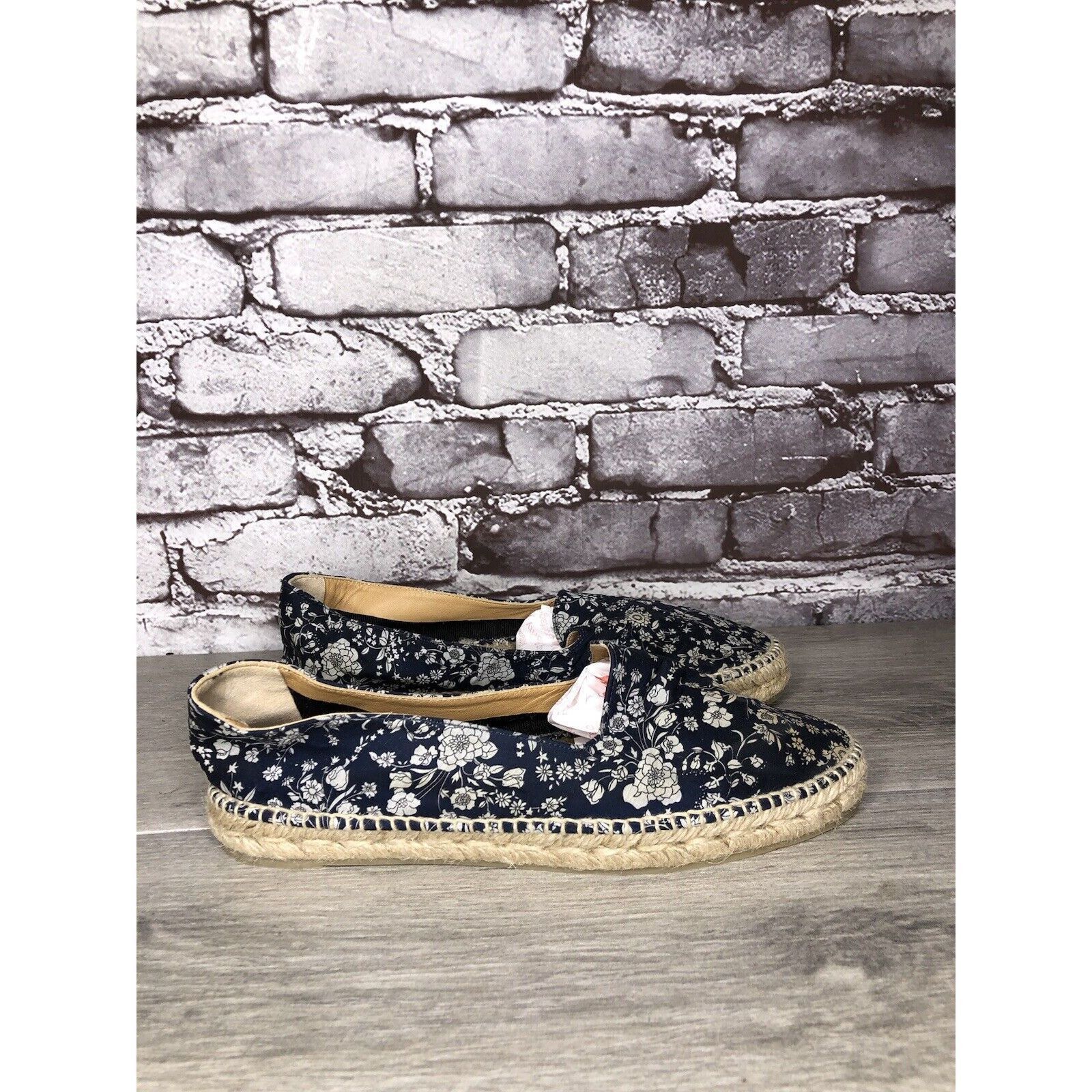 Castaner Castaner Espadrilles Blue Floral Canvas Fabric Slip On Flats Size US 7.5 / IT 37.5 - 3 Thumbnail
