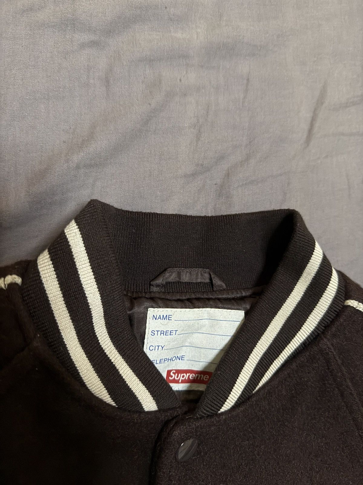 Playboy × Supreme Supreme playboy varsity jacket brown Size US M / EU 48-50 / 2 - 3 Thumbnail