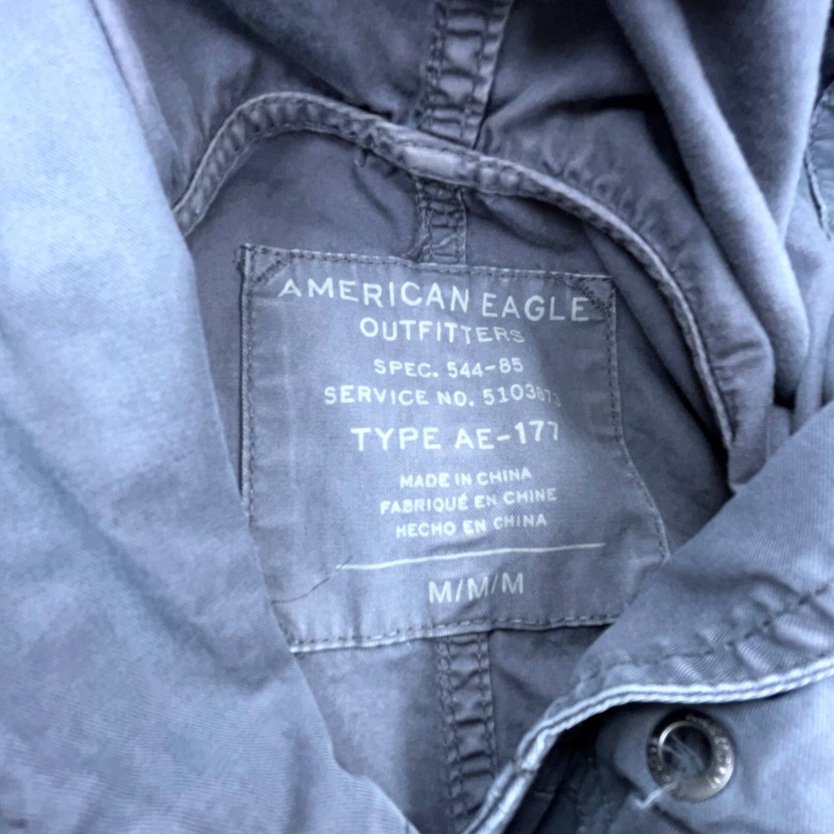American Eagle Outfitters American Eagle Jacket Women Medium Gray Utility Military Army Safari Chore 177 Womens Size M / US 6-8 / IT 42-44 - 6 Thumbnail