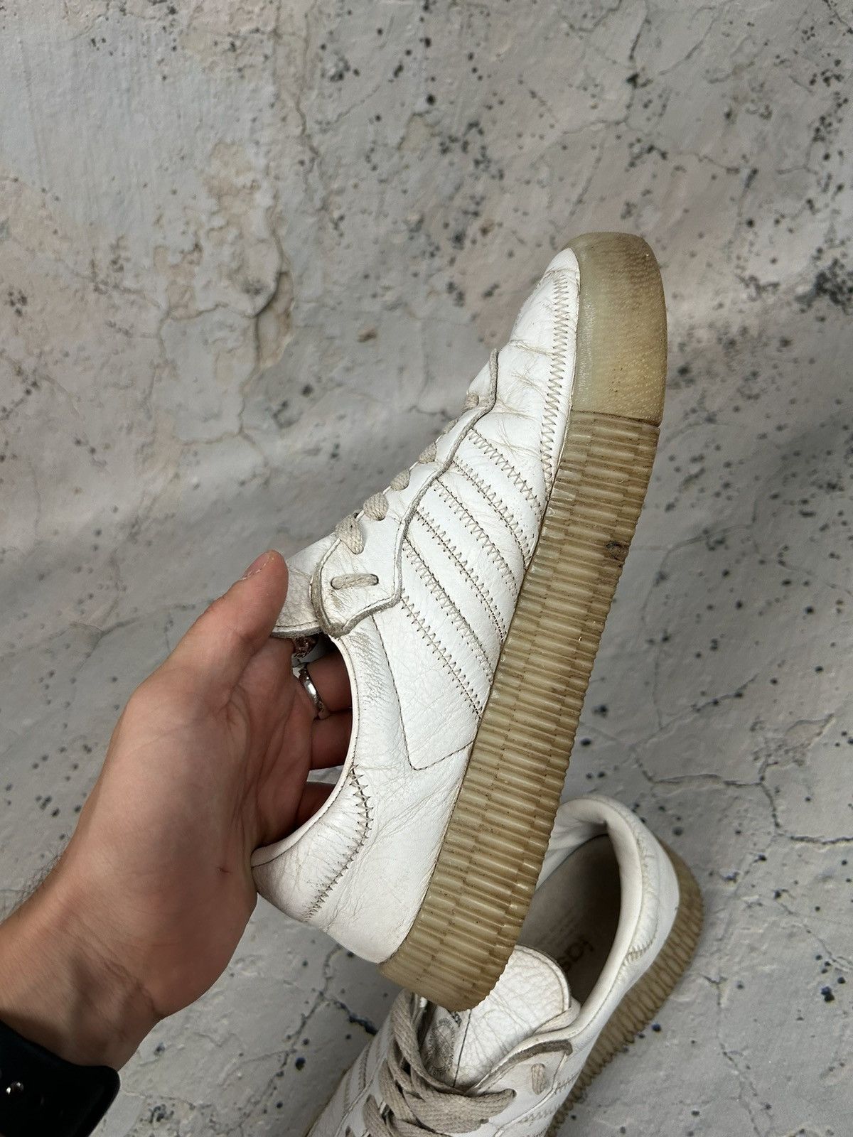 Adidas Vintage Adidas Samba White Sneakers Chunky Streetwear Size US 8.5 / EU 41-42 - 5 Thumbnail