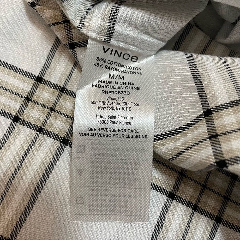 Vince NWT New $185 Vince Caspian Plaid Short Sleeve Button-Up Shi Size US M / EU 48-50 / 2 - 9 Thumbnail