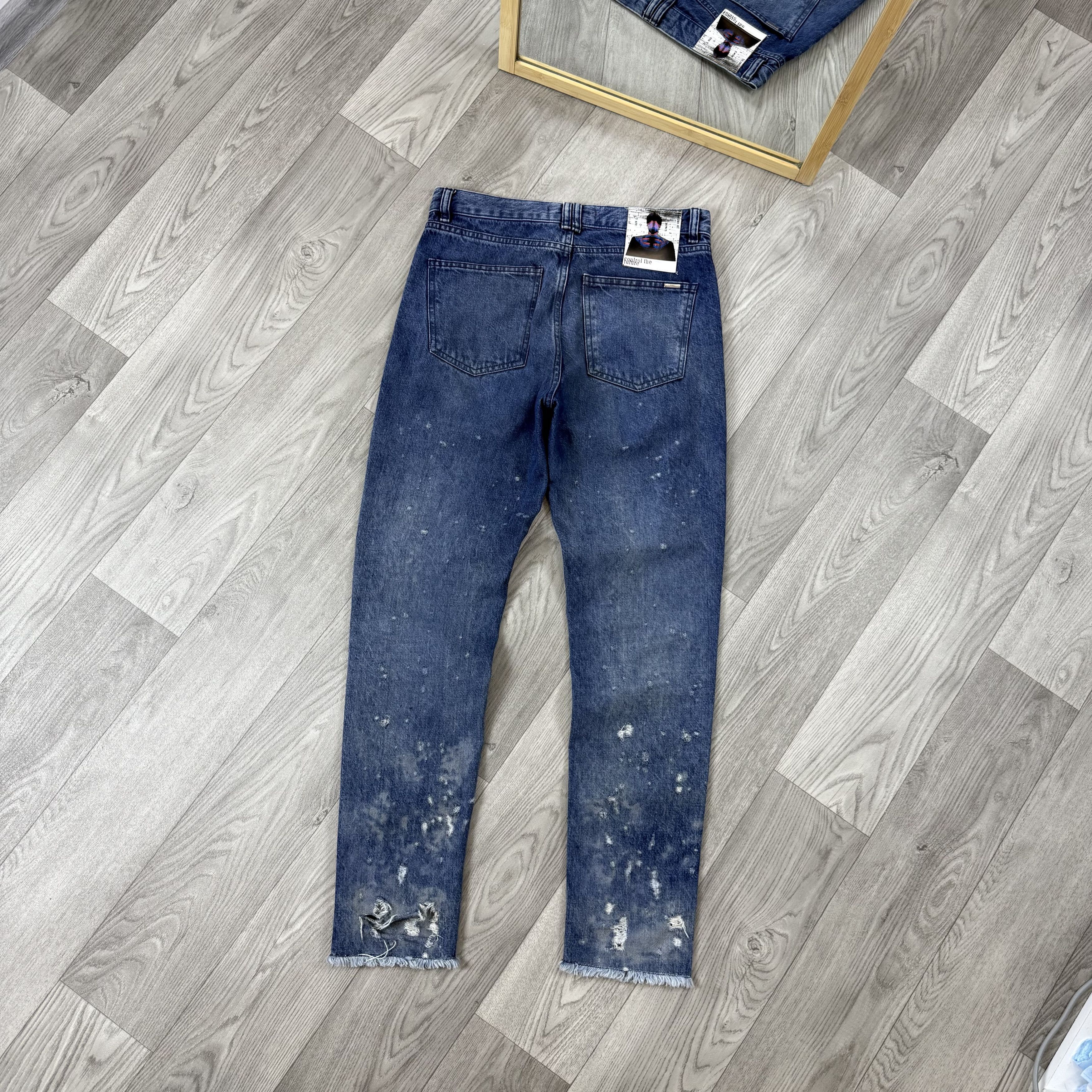 Hugo Boss HUGO Hugo Boss 332 "Control the Future" Frayed Hem Jeans Size US 30 / EU 46 - 1 Thumbnail