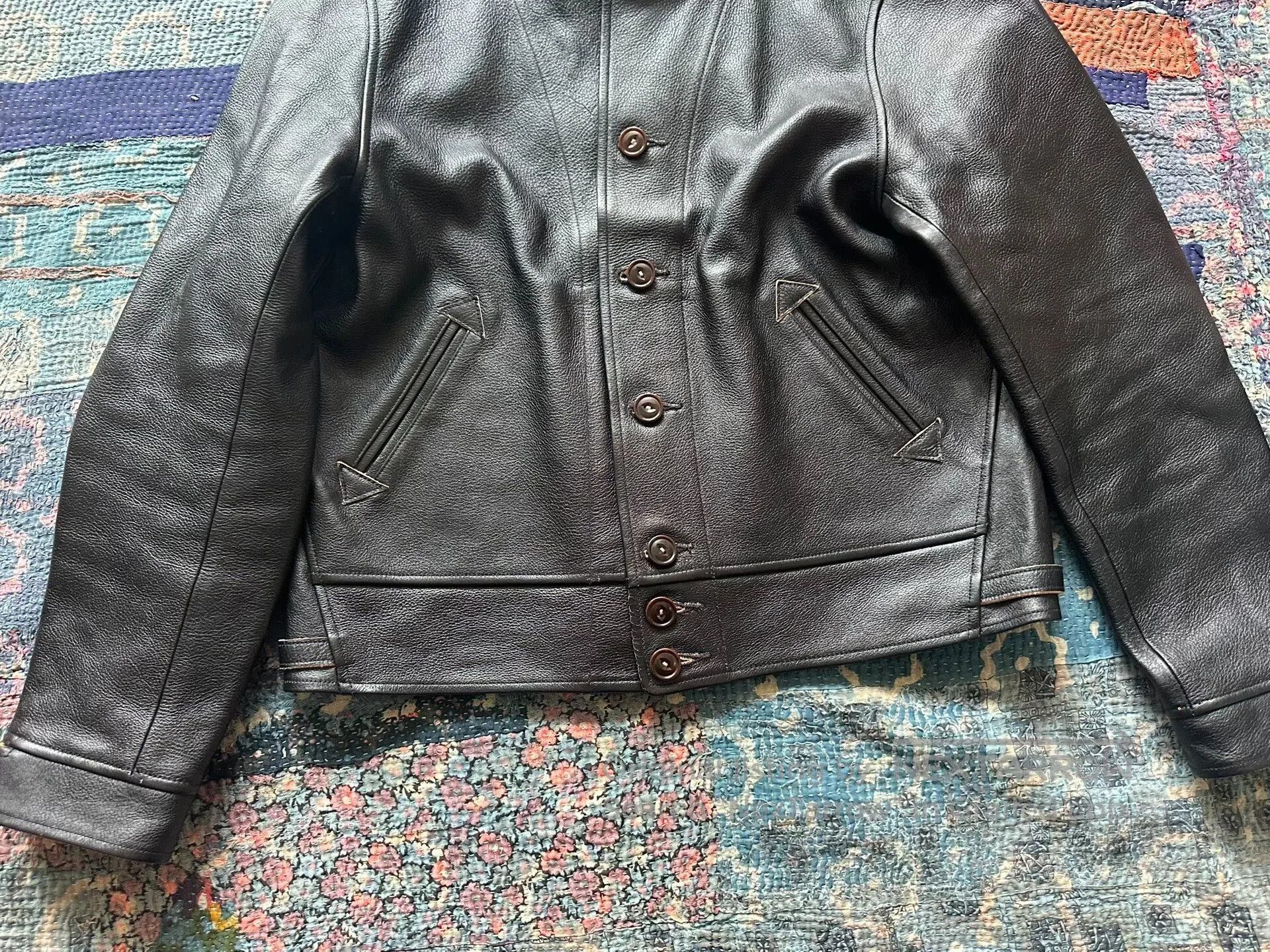 Mister Freedom mister freedom leather jacket with button detail. Size US L / EU 52-54 / 3 - 3 Thumbnail