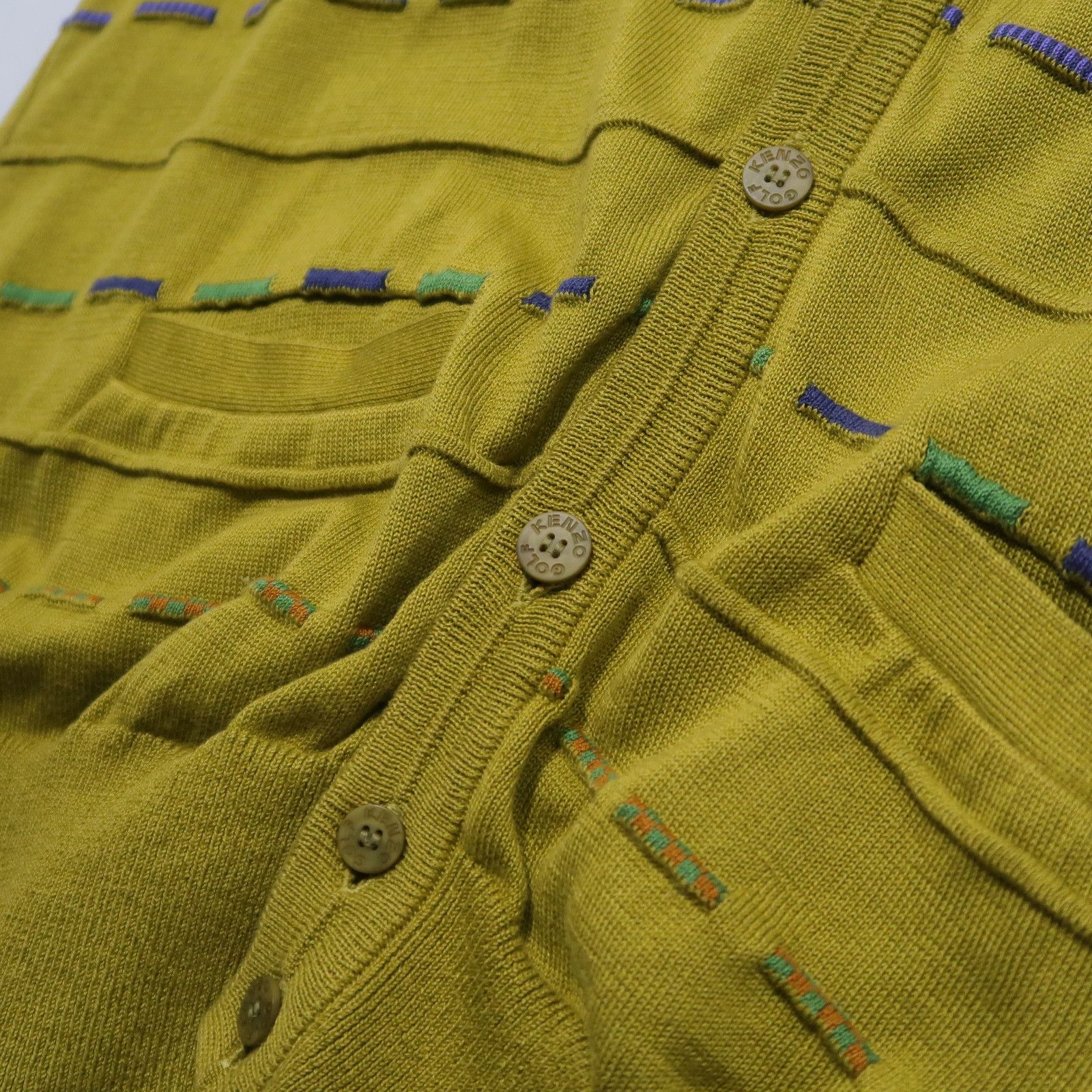 Kenzo Vintage Kenzo Golf 3D Pattern Cardigan Knit Vest Size US L / EU 52-54 / 3 - 8 Thumbnail