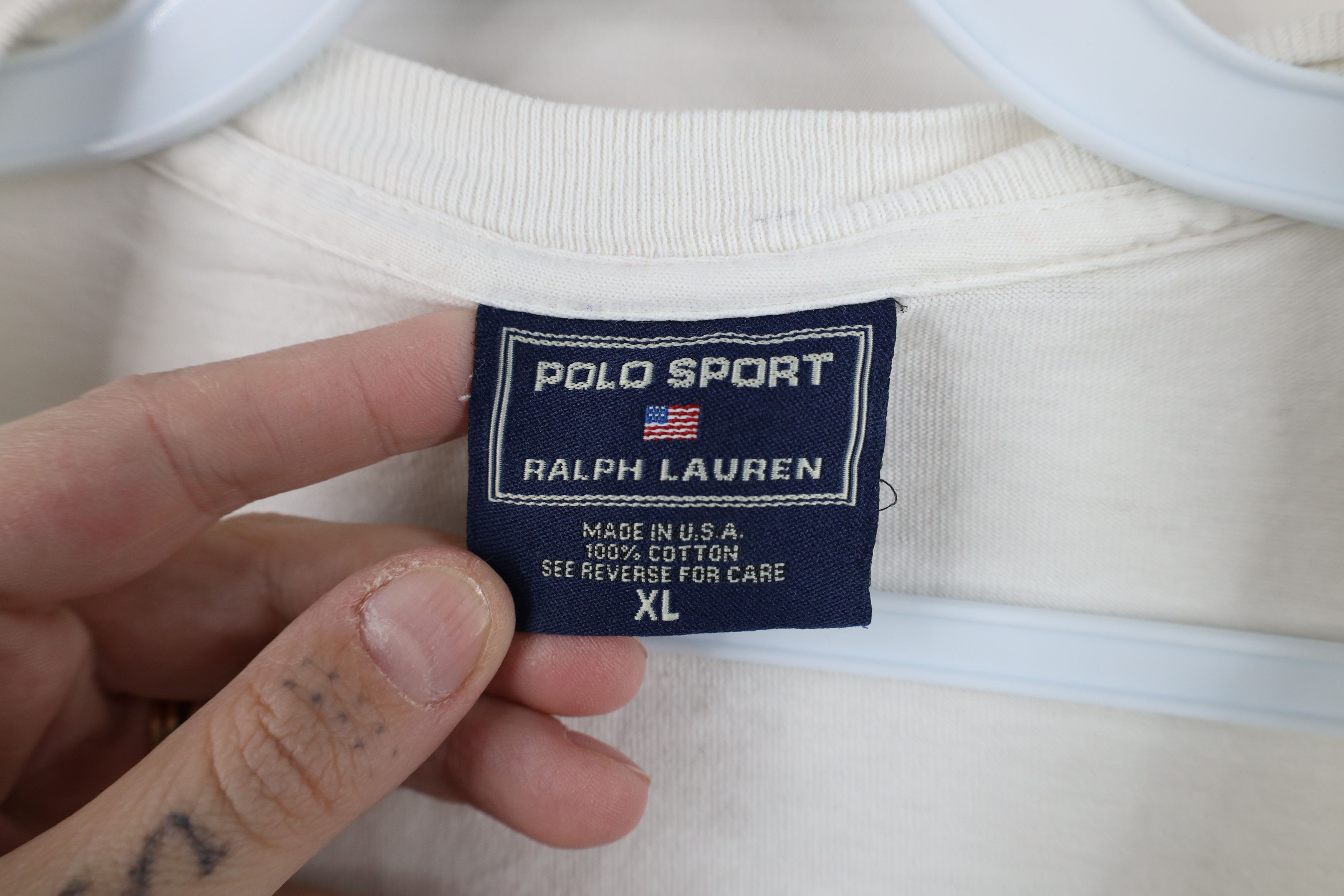 Ralph Lauren Vintage 90s Polo Sport Ralph Lauren Road Sign T-Shirt USA Size US XL / EU 56 / 4 - 10 Thumbnail