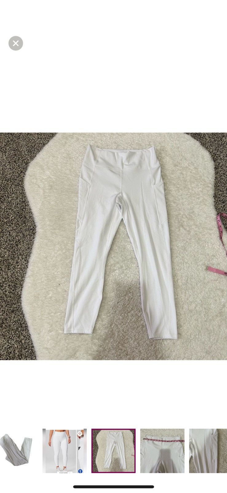 Fabletics Fabletics medium white oasis pureluxe high waisted leggings Size 28" / US 6 / IT 42 - 4 Thumbnail